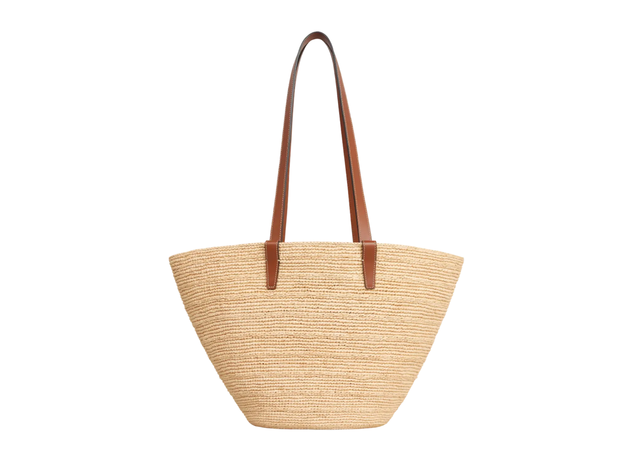Celine Medium Supple Celine Classic Panier In Raffia Tan - photo 2