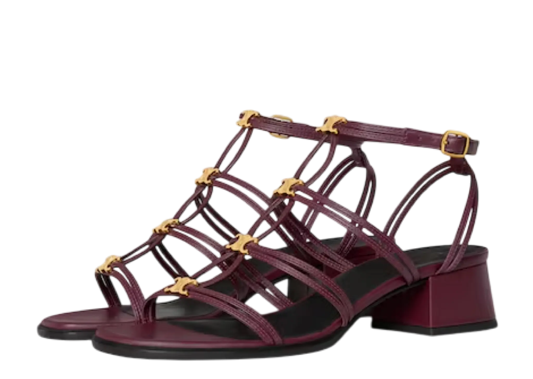 Celine Clemence Multi Triomphe Sandal Deep Burgundy - photo 2