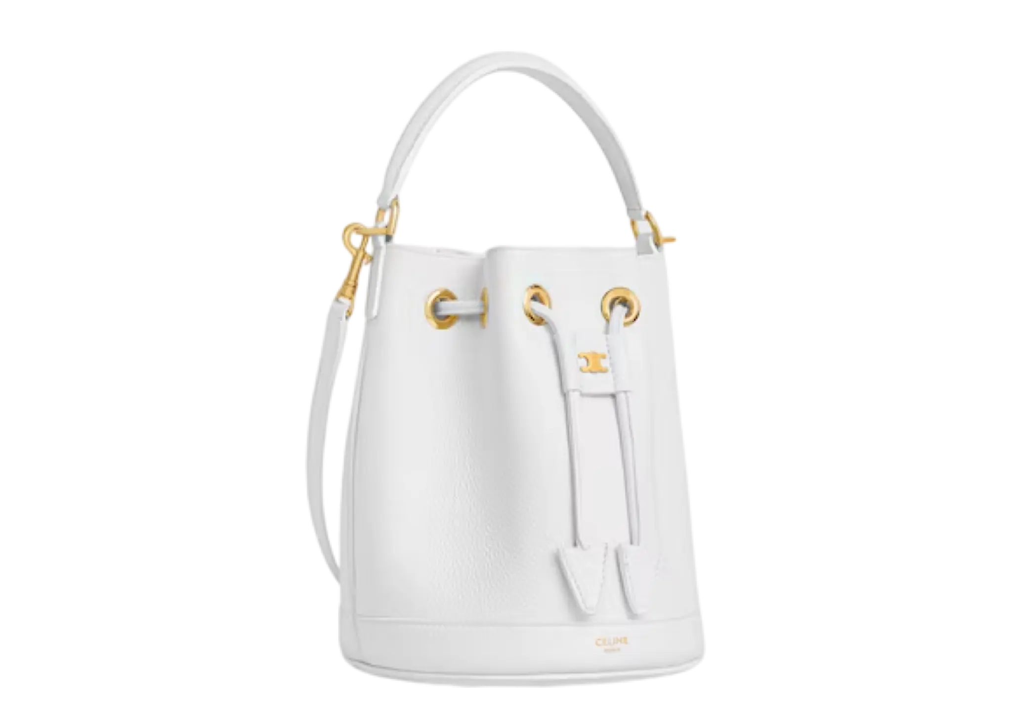 Celine Teen Clara Bag In Supple Grained Arctic White - photo 2