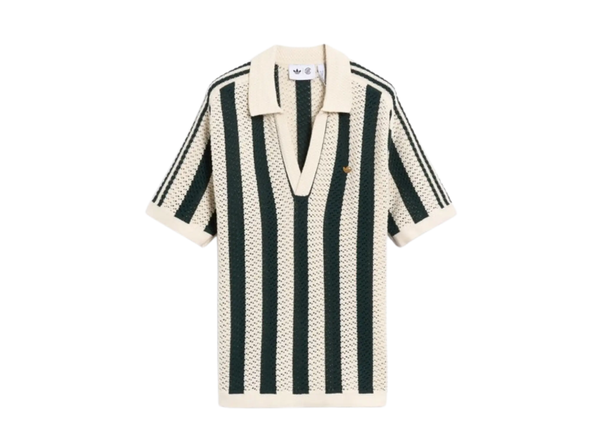 CLOT x Adidas Knit Polo Green Night Cream White
