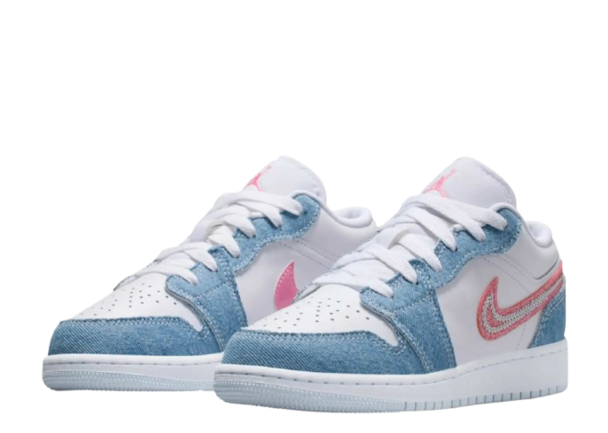 Air Jordan 1 Low SE Denim Sequin (Grade School) - photo 2