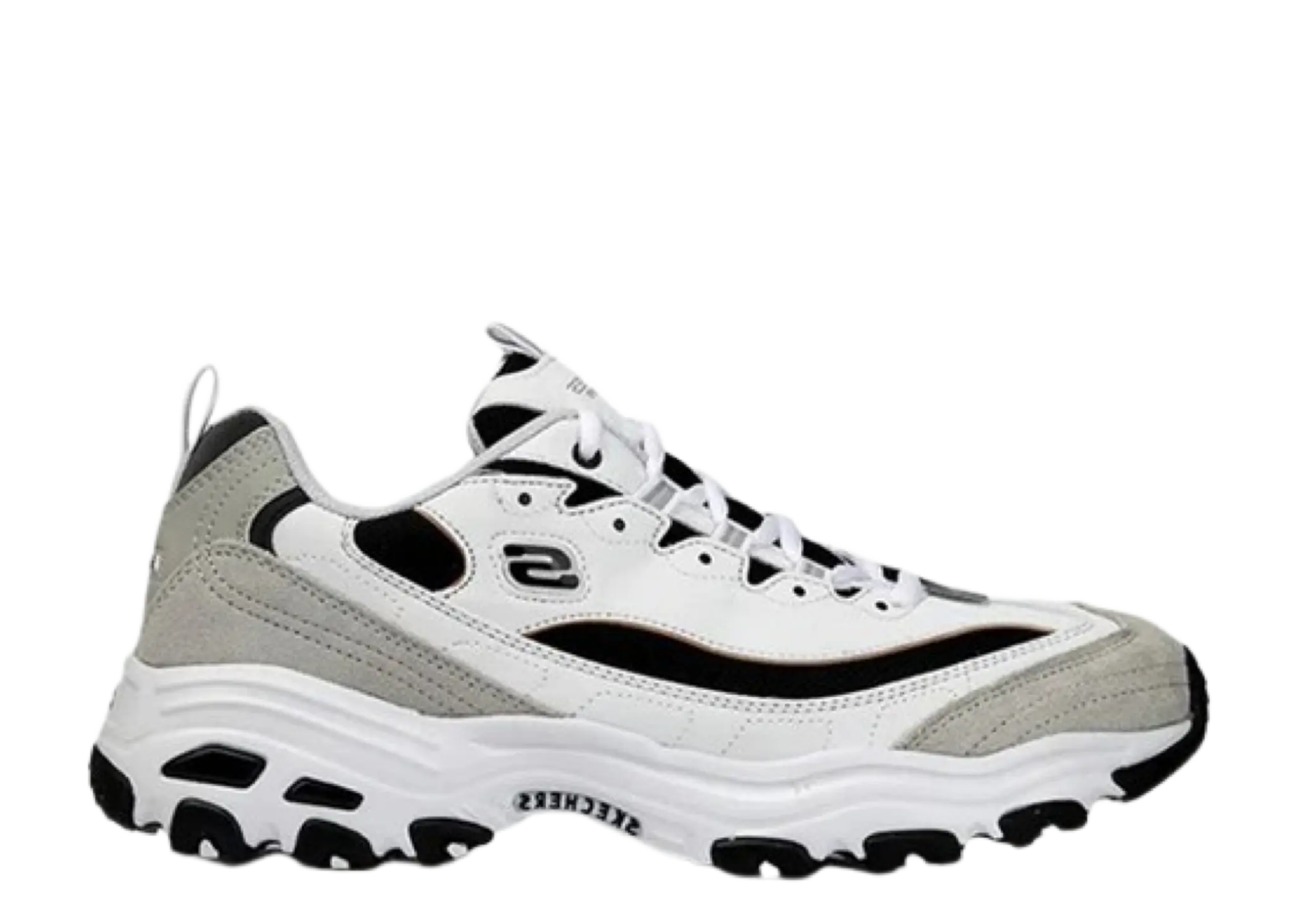 Skechers D'Lites 1.0 Low Running White Grey