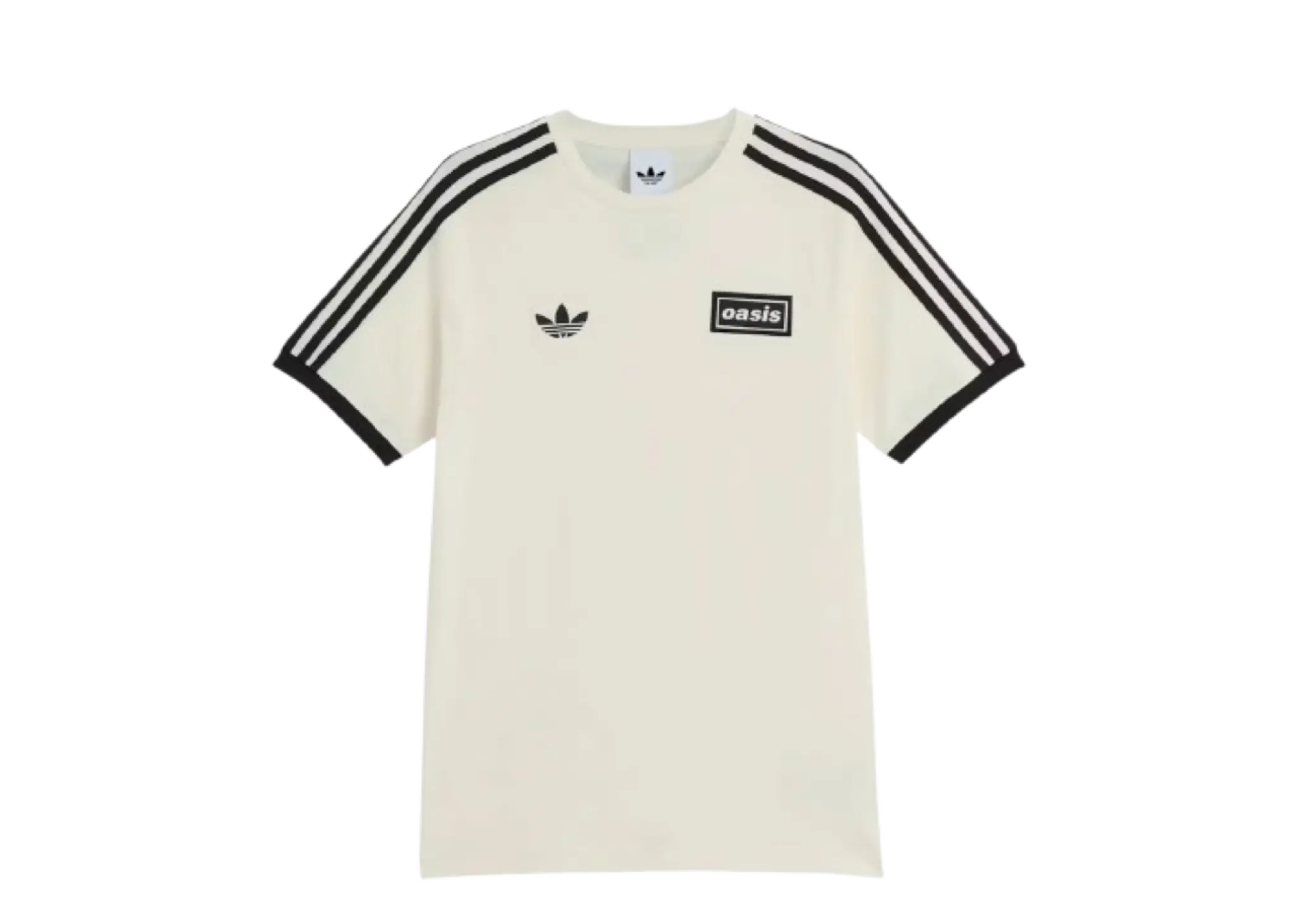 Adidas x Oasis Tour 3-Stripes T-Shirt Cream White