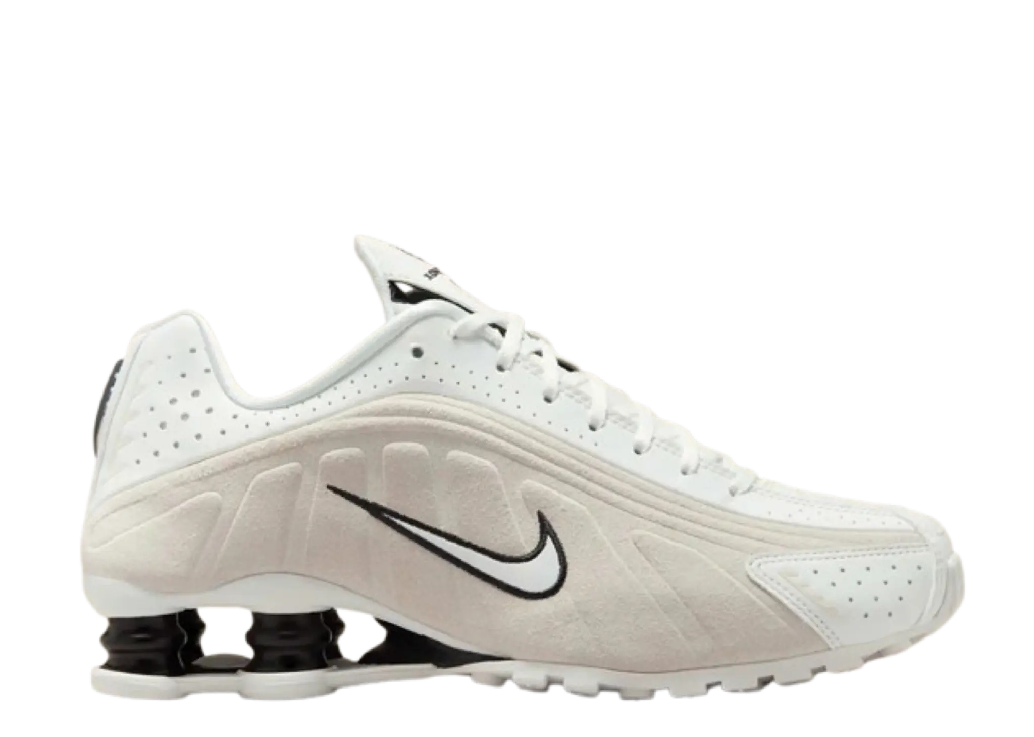 Nike Shox R4 White Black Suede (Women's)