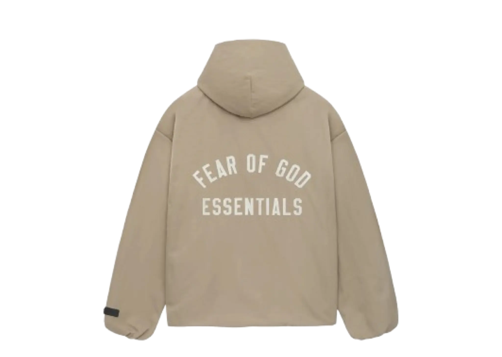 Fear of God Essentials Textured Nylon Hooded Coaches Jacket Beige - photo 2