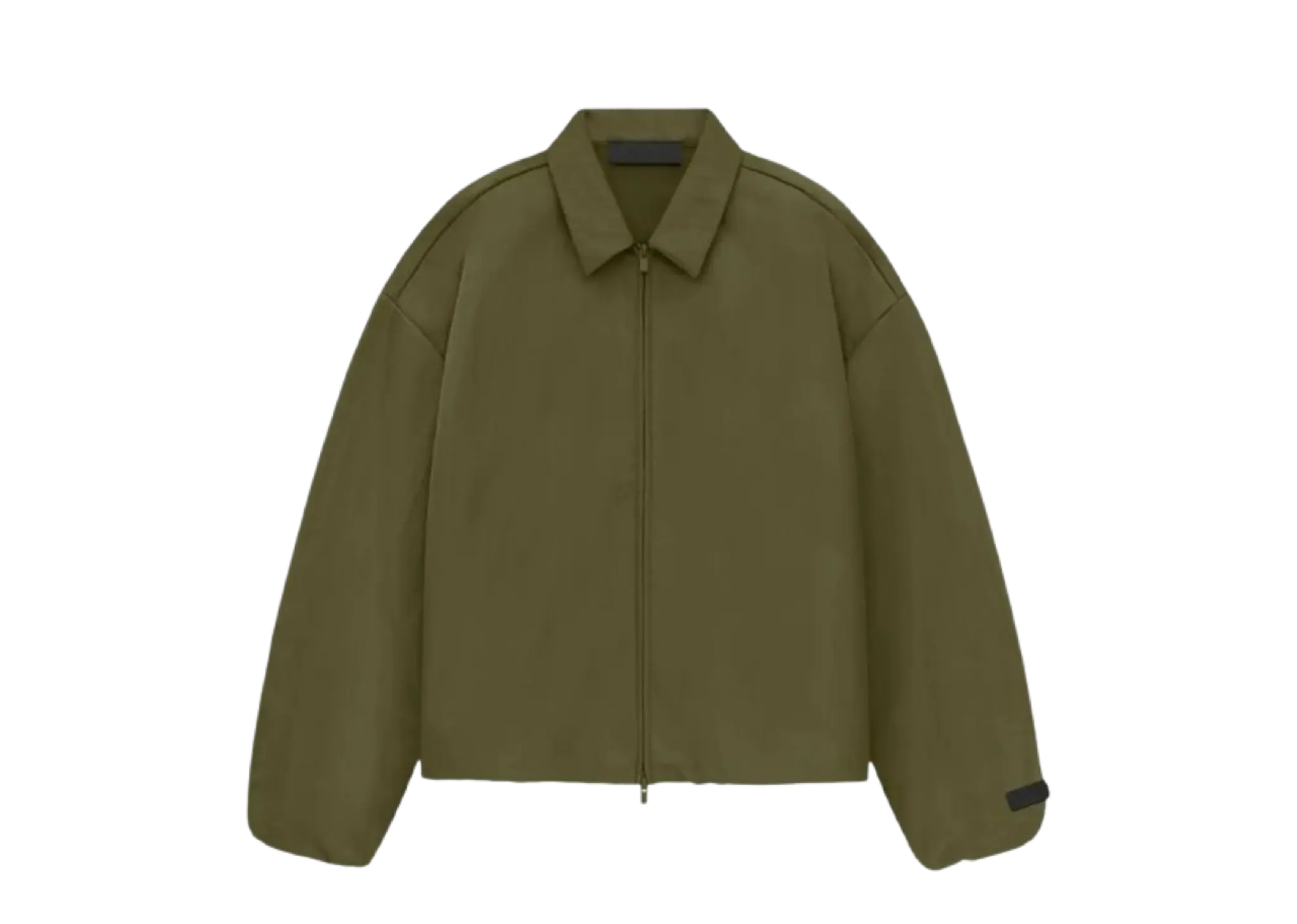 Fear of God Essentials Textured Nylon Trucker Jacket Military