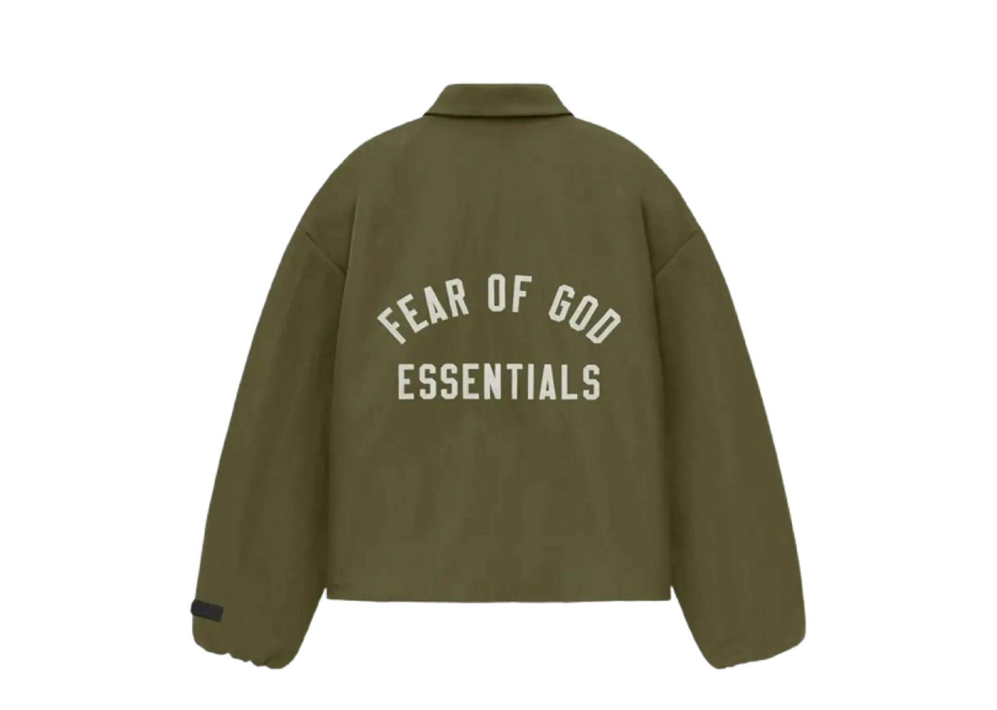 Fear of God Essentials Textured Nylon Trucker Jacket Military - photo 2