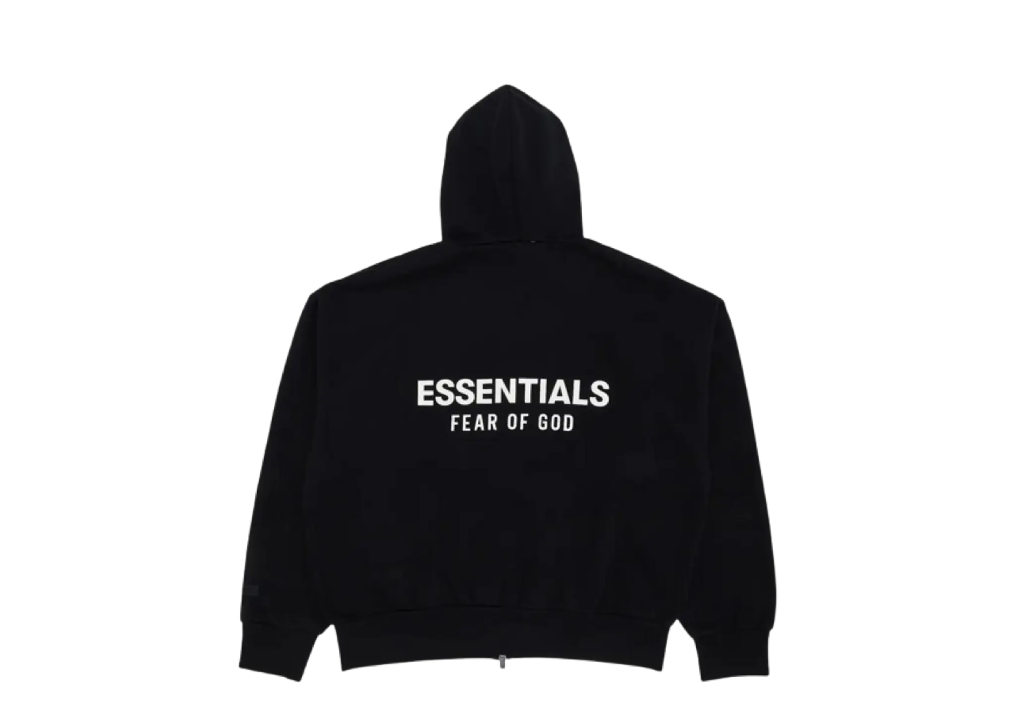 Fear of God Essentials Classic Full Zip-Up Hoodie Jet Black - photo 2