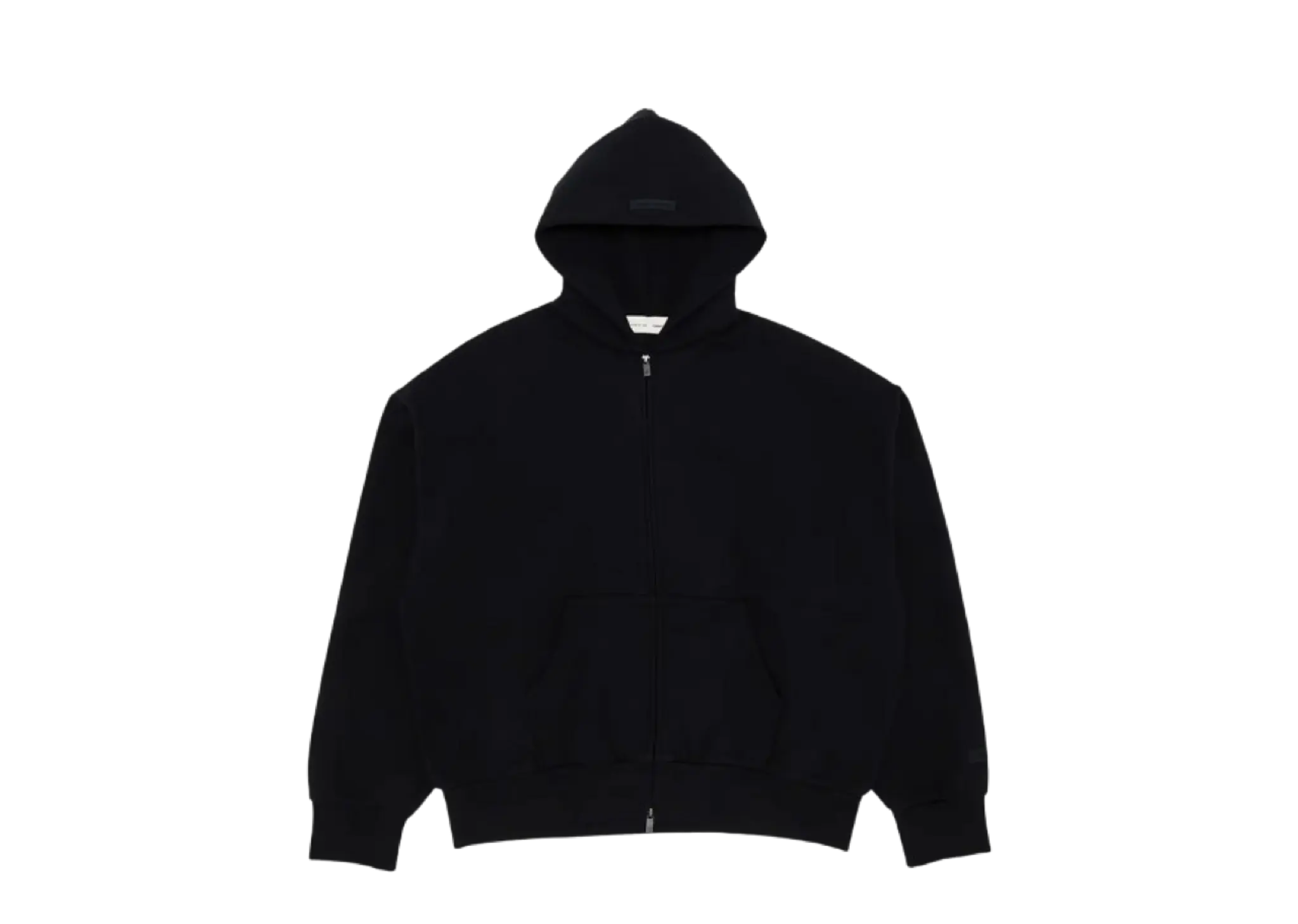Fear of God Essentials Classic Full Zip-Up Hoodie Jet Black