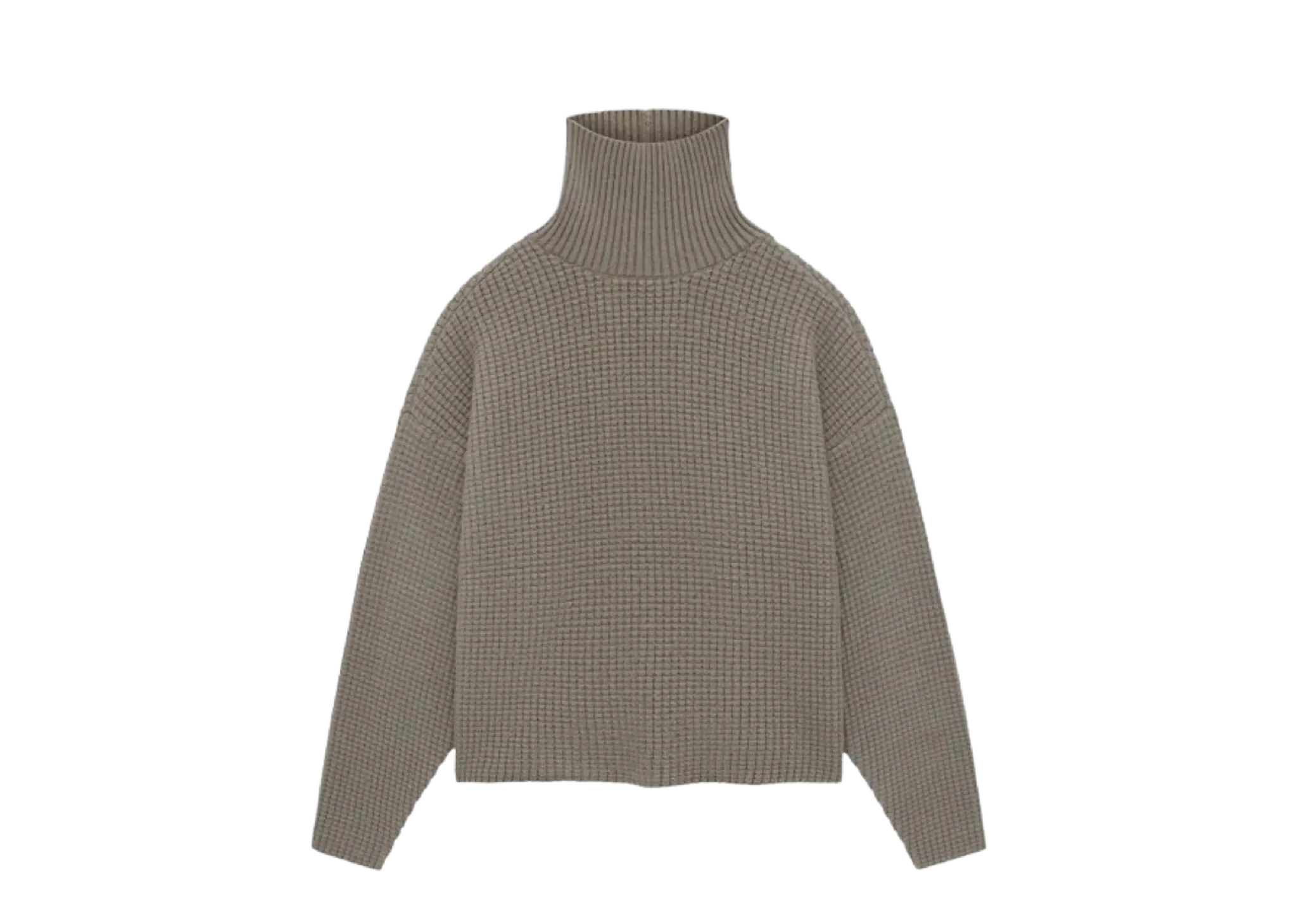 Fear of God Essentials Heavy Waffle Turtleneck Heather Grey