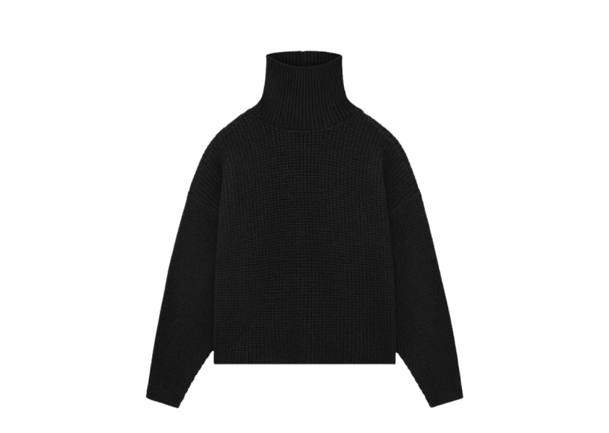 Fear of God Essentials Heavy Waffle Turtleneck Black