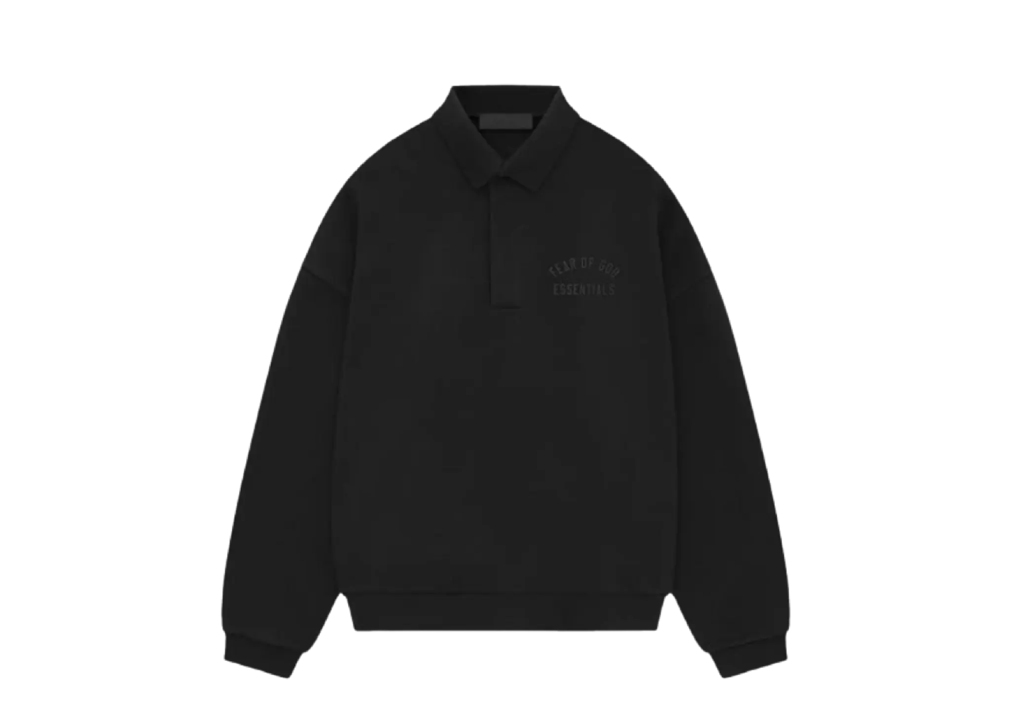 Fear of God Essentials Fleece Polo Black
