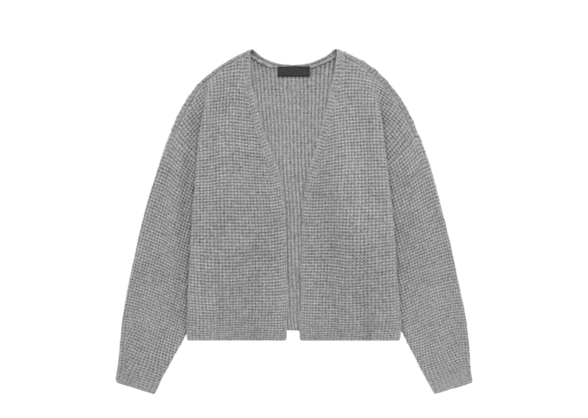 Fear of God Essentials Heavy Waffle Cardigan Dark Heather