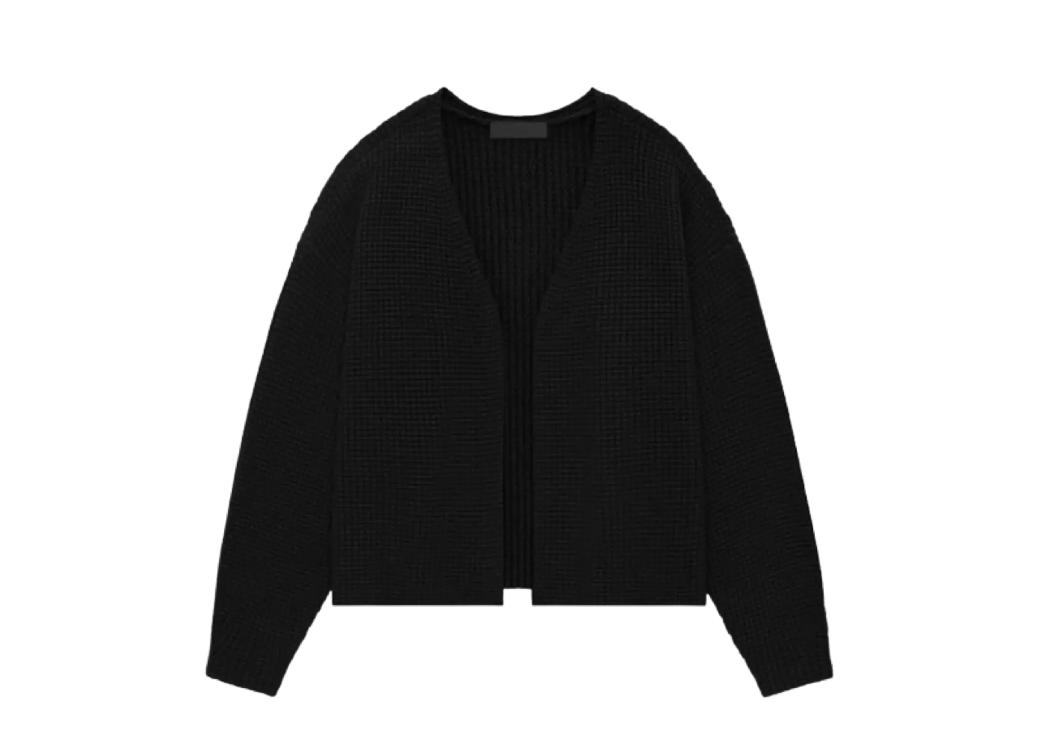 Fear of God Essentials Heavy Waffle Cardigan Black