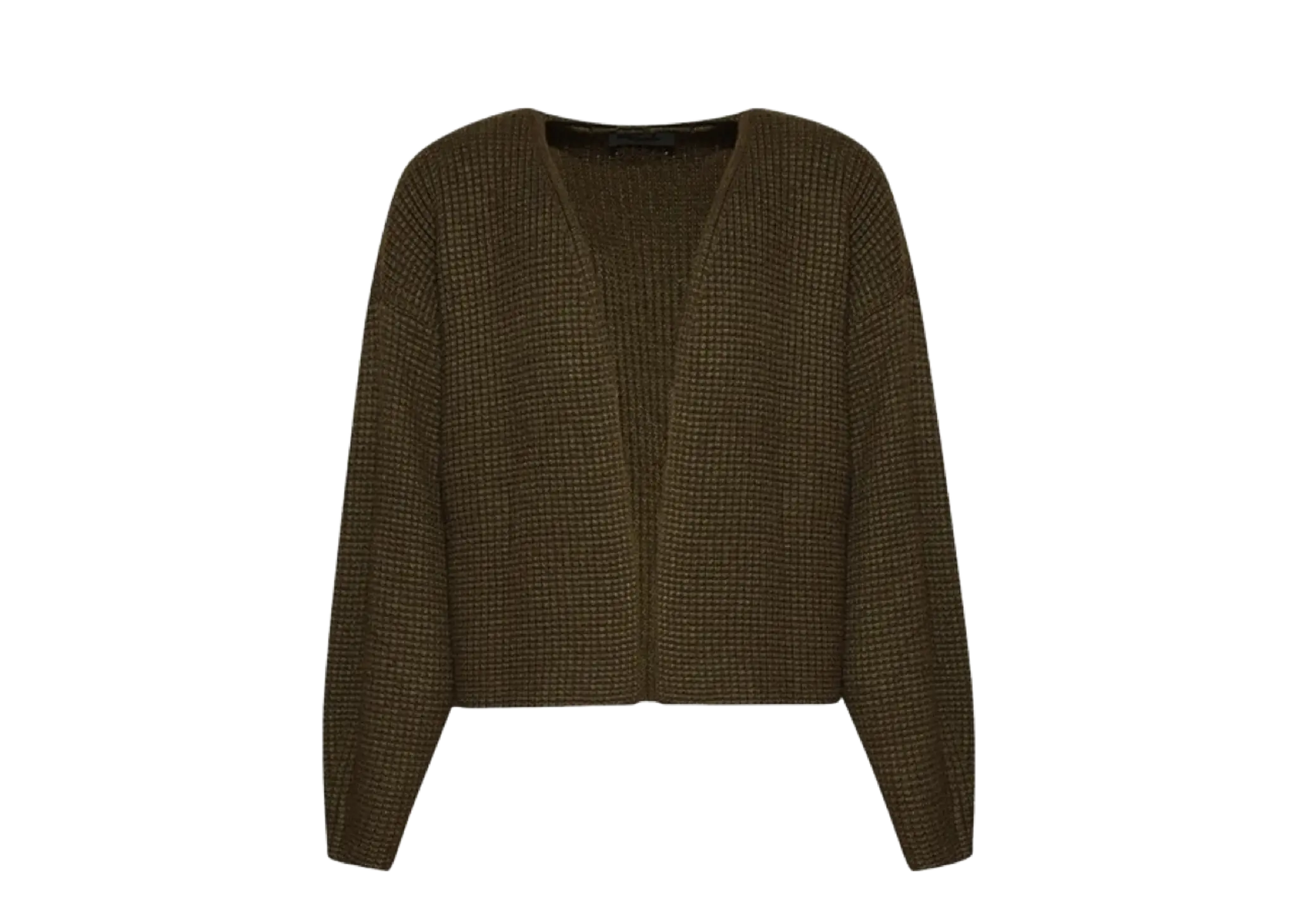 Fear of God Essentials Heavy Waffle Cardigan Military
