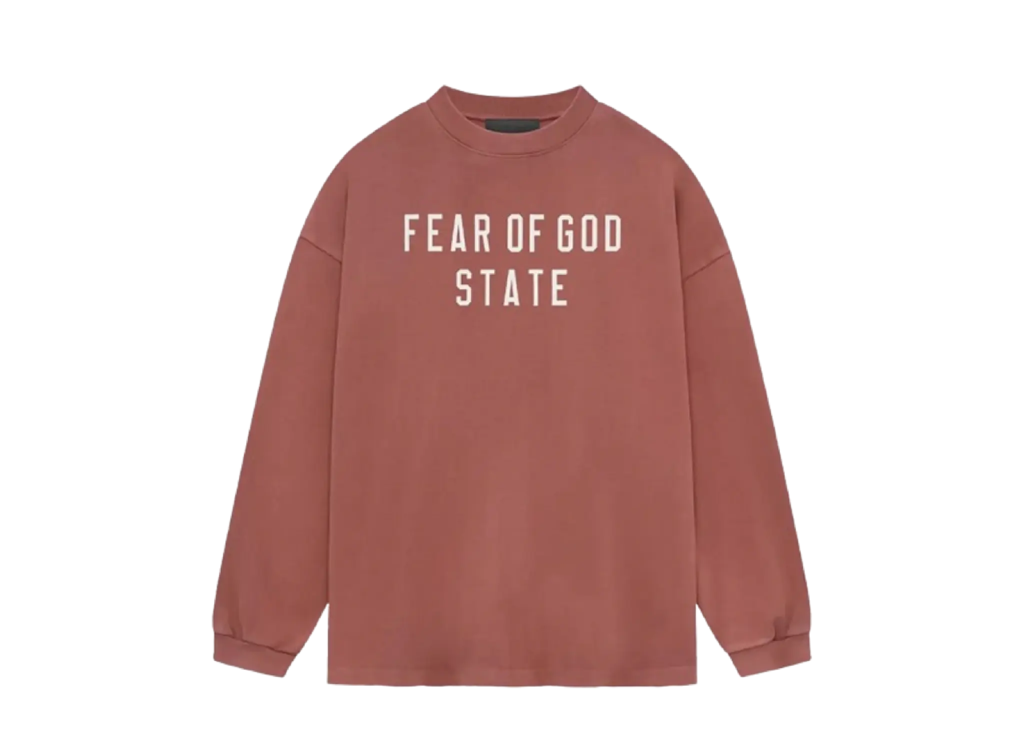 Fear of God Essentials Heavy Long-Sleeve Tee Crimson