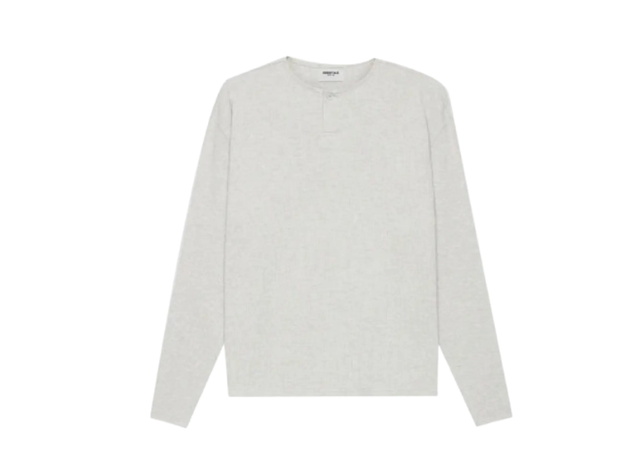 Fear of God Essentials SS21 Thermal Henley Long Sleeve Light Heather Oatmeal