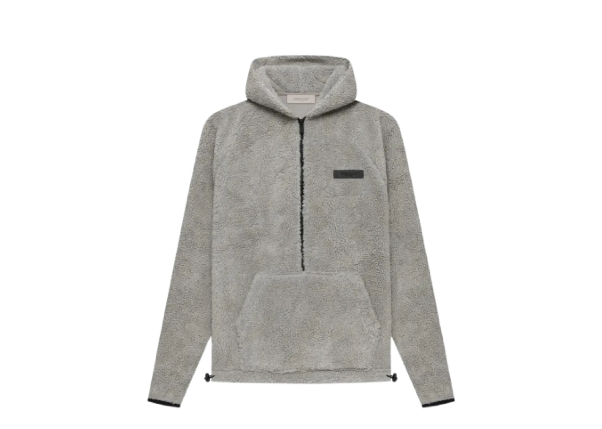 Fear of God Essentials SS22 Mens Polar Fleece Half Zip Hoodle Dark Oatmeal