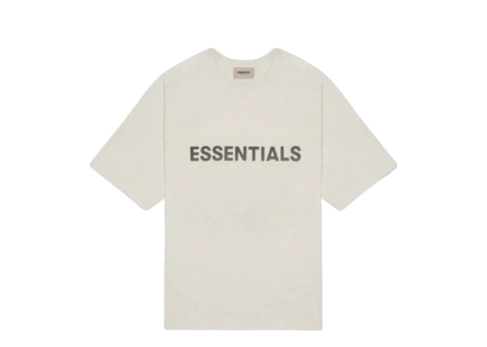 Fear of God Essentials SS20 3D Silicon Applique Boxy T-Shirt Oatmeal