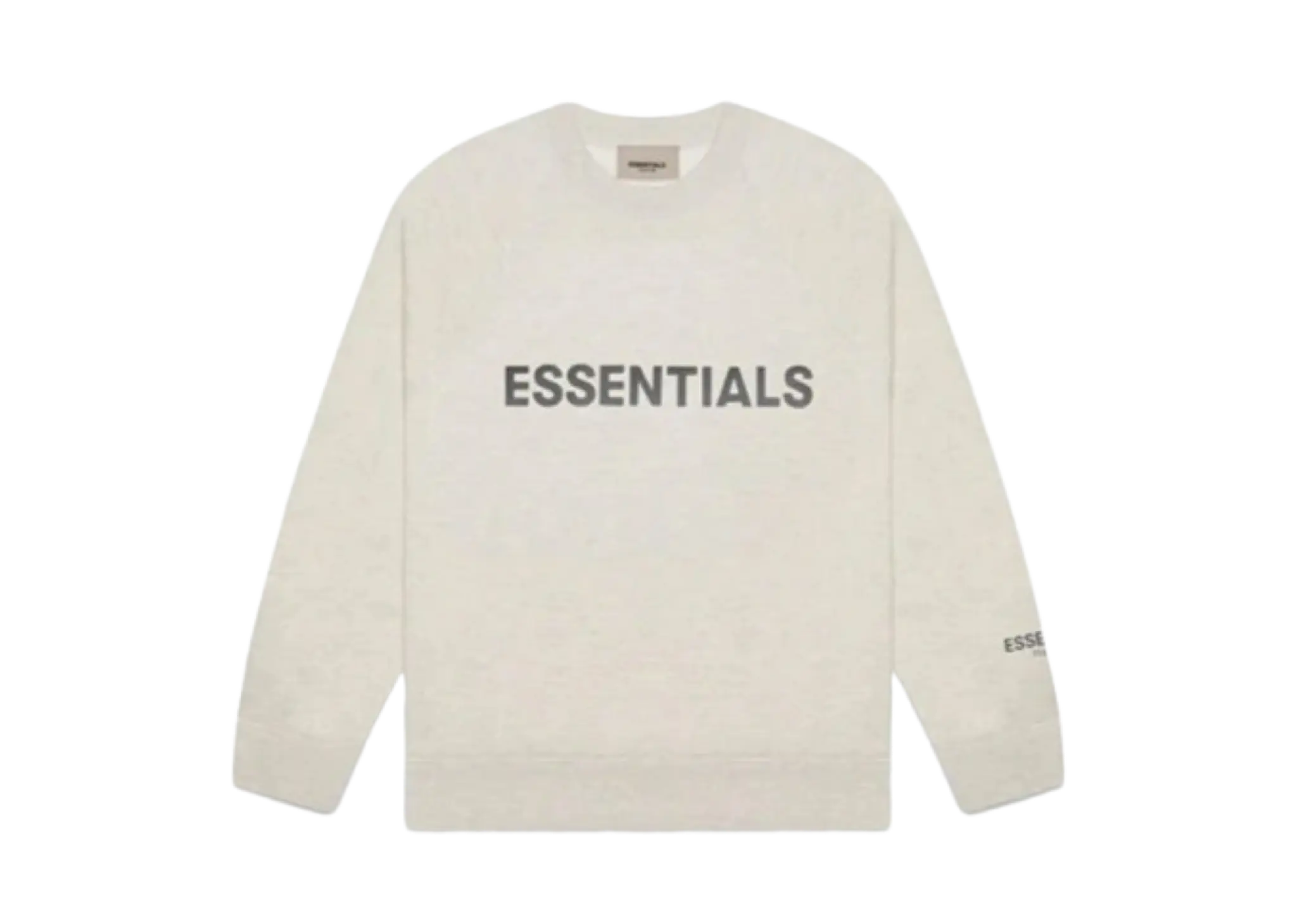 Fear of God Essentials SS20 3D Silicon Applique Crewneck Oatmeal