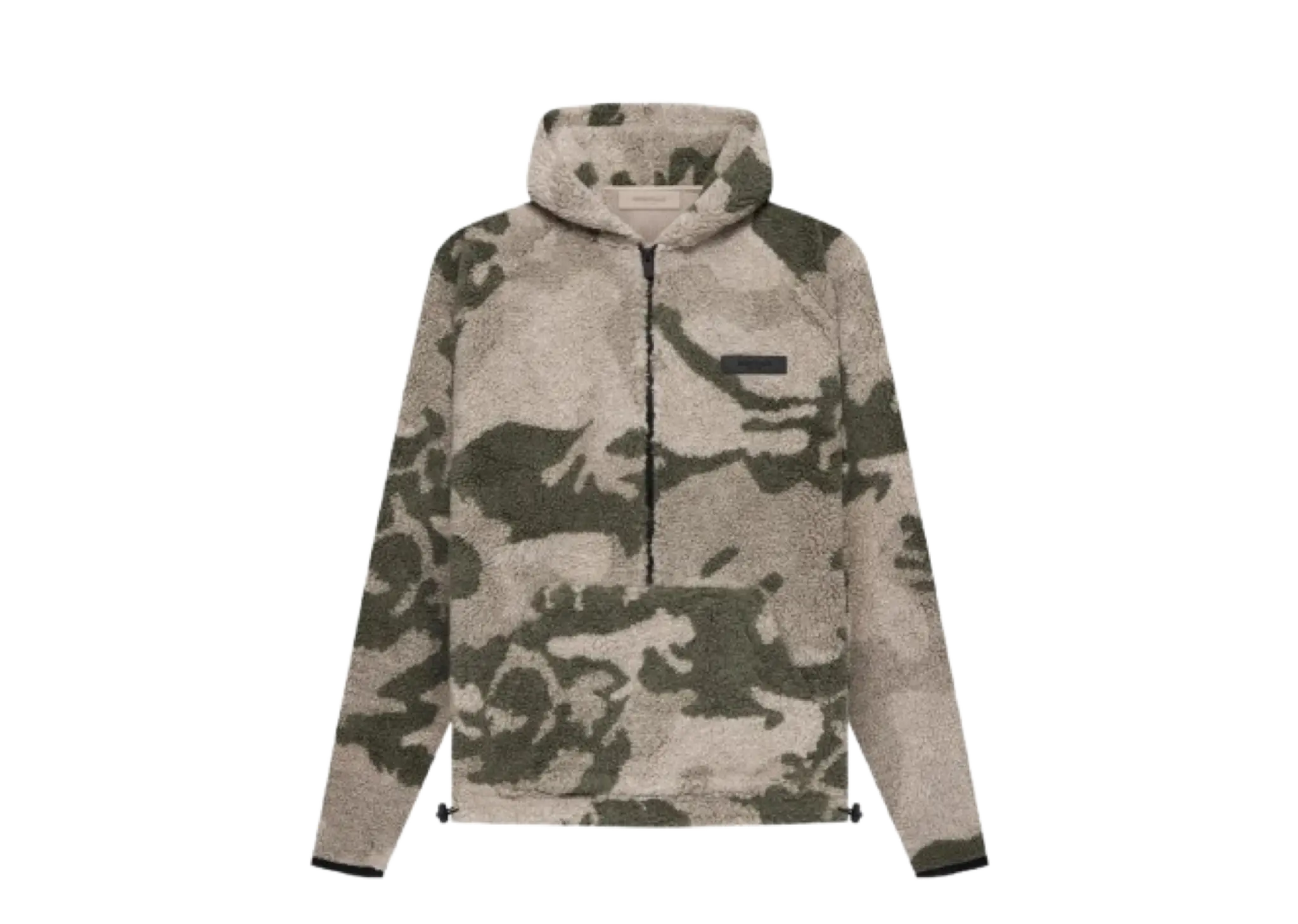 Fear of God Essentials SS22 Polar Fleece Half Zip Hoodie Camouflage