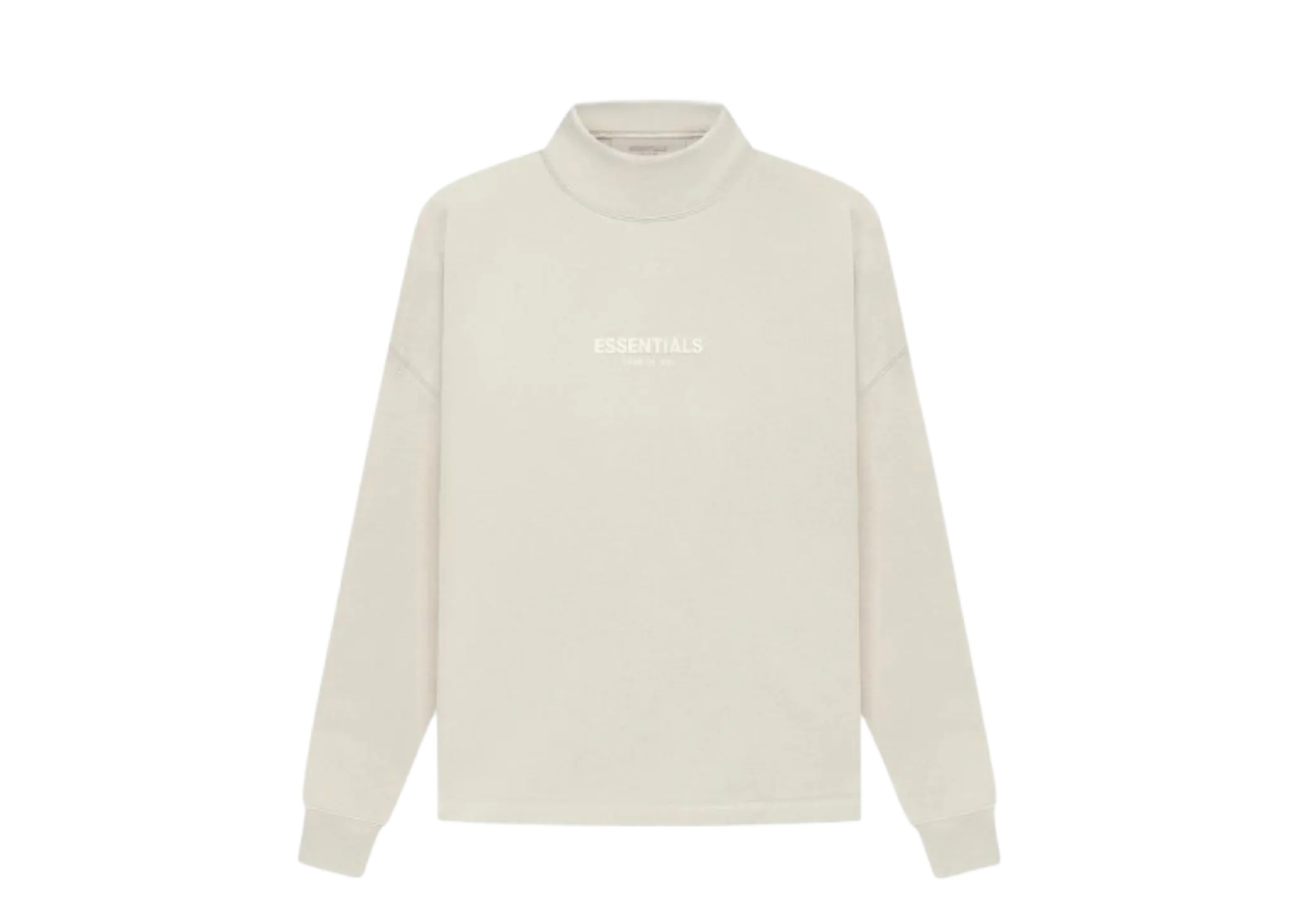 Fear of God Essentials SS22 Relaxed Mockneck Wheat Logo