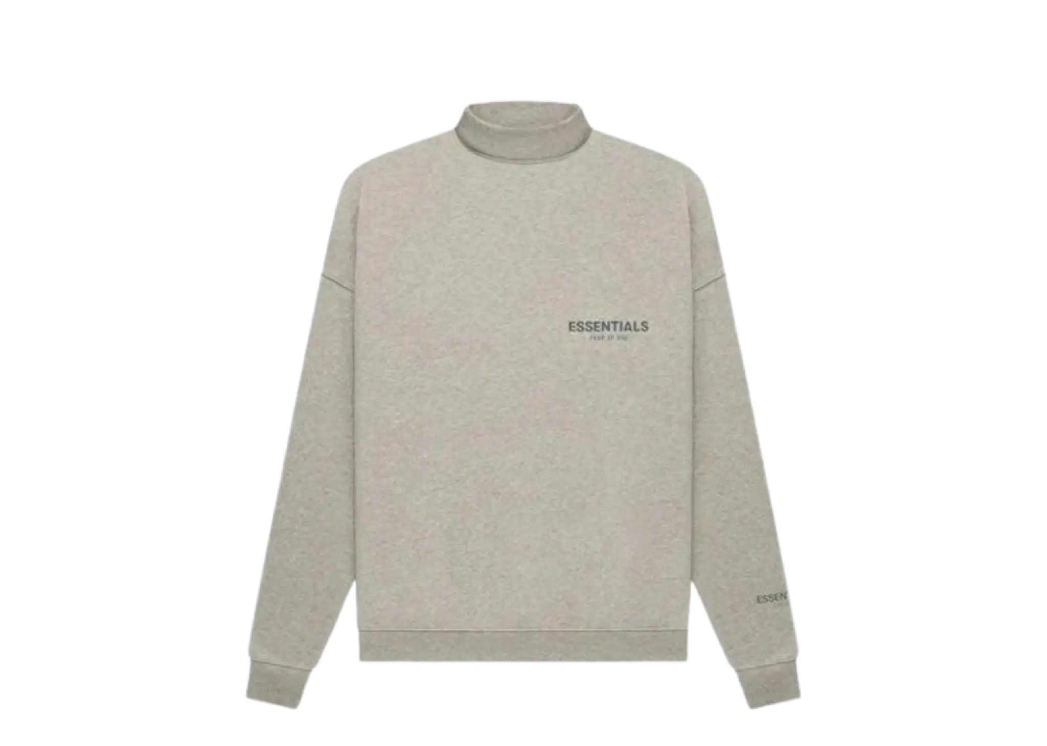 Fear of God Essentials FW21 Pullover Mockneck Dark Heather Oatmeal