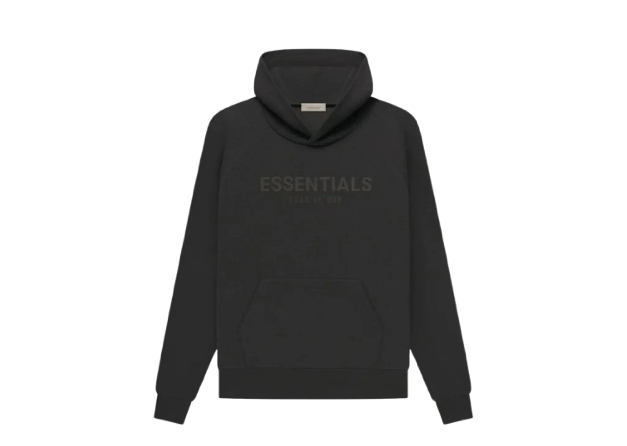 Fear of God Essentials SS23 waffle Raglan Hoodie off Black