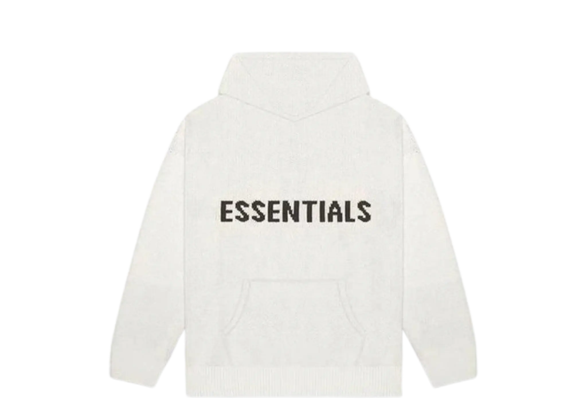 Fear of God Essentials FW20 Knit Logo Hoodie Oatmeal