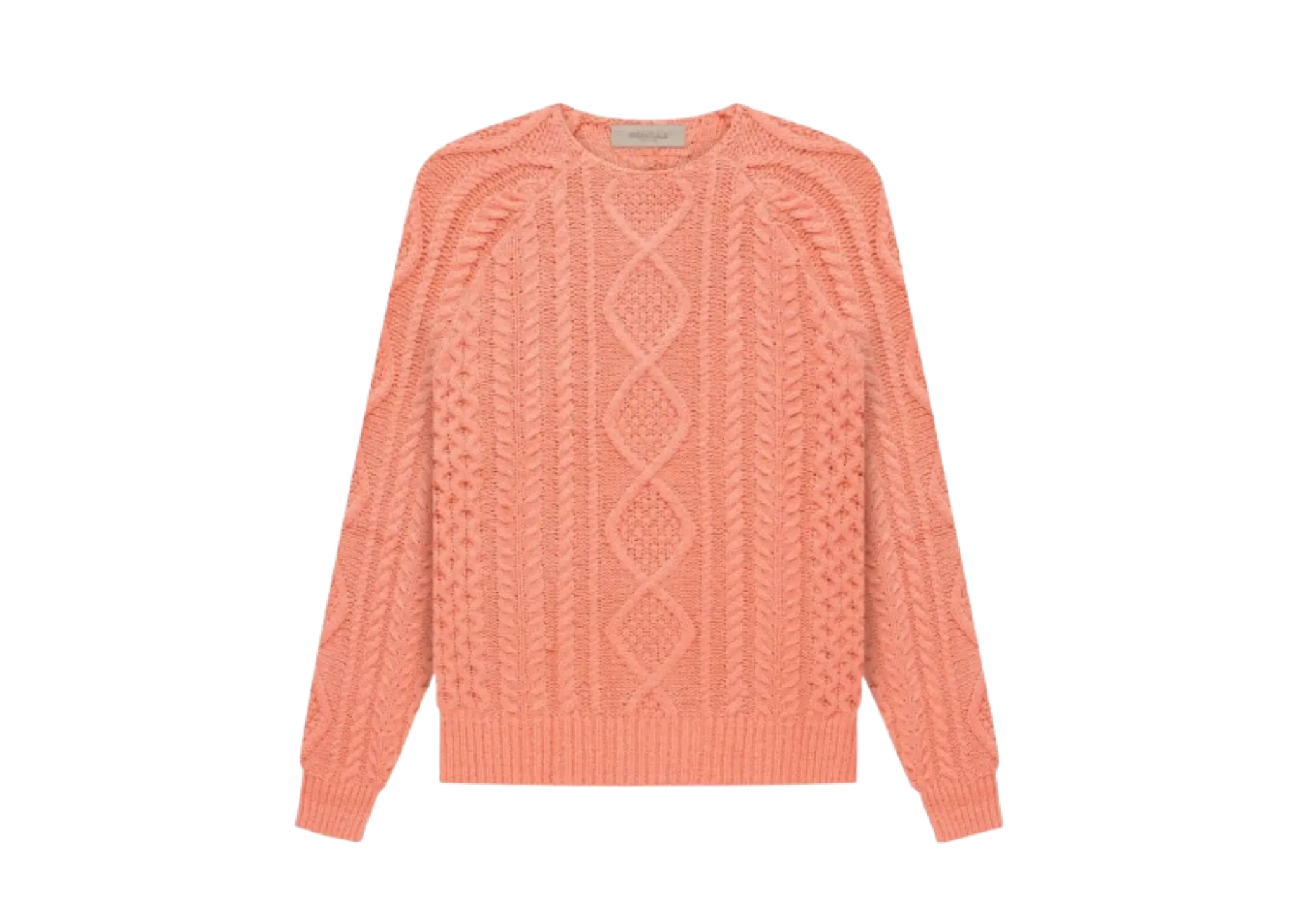 Fear of God Essentials FW22 Cable Knit coral