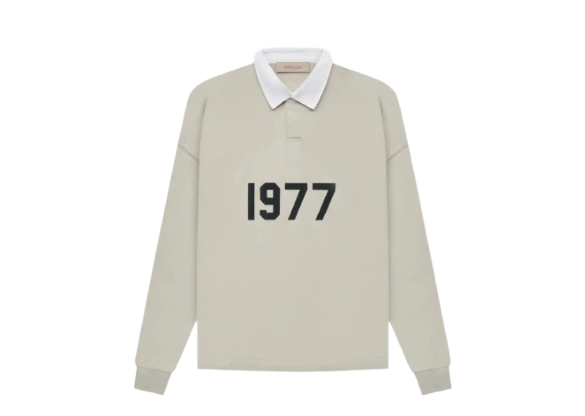 Fear of God Essentials SS22 1977 Henley Rugby Polo Shirt Oatmeal