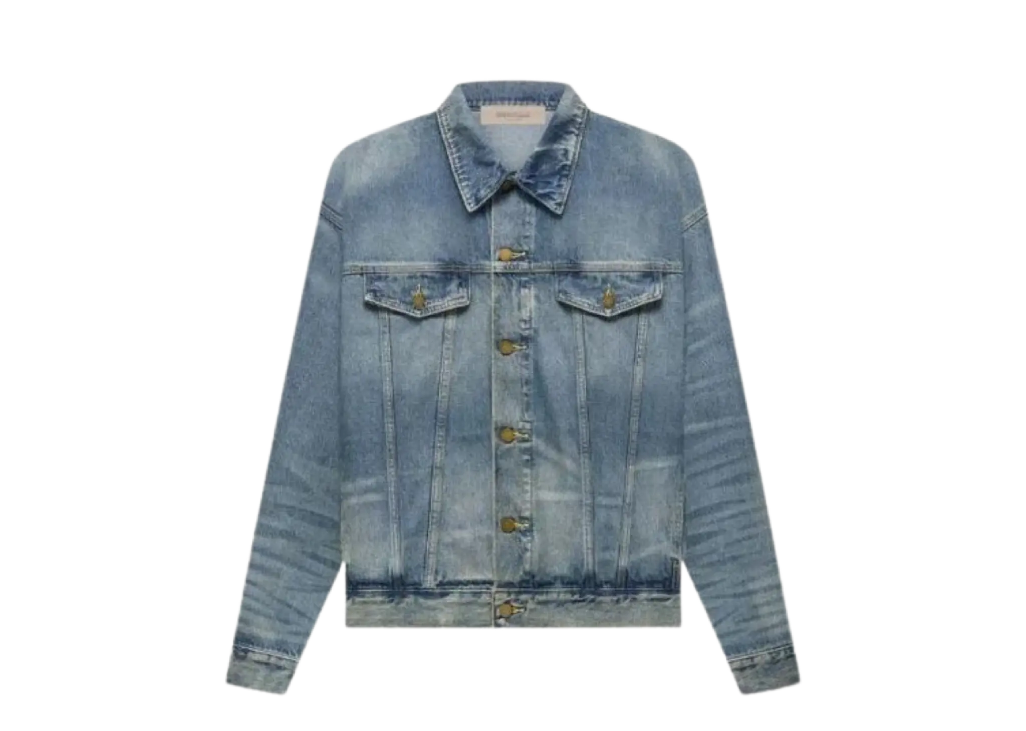 Fear of God Essentials FW22 Denim Trucker Jacket Indigo