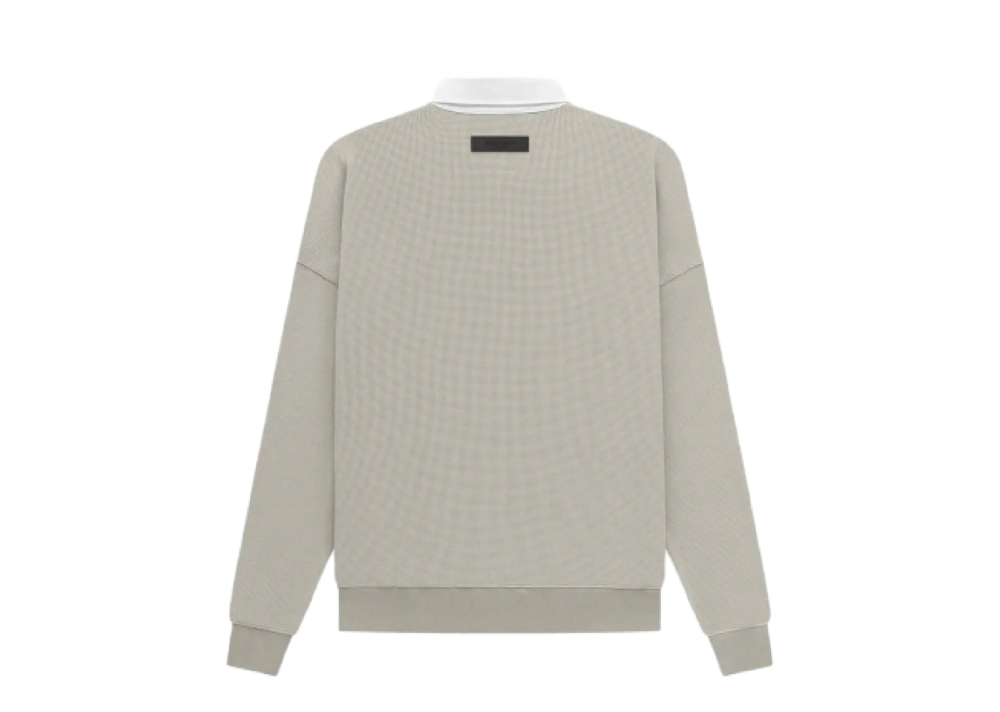 Fear of God Essentials SS23 Waffle Henley Rugby Seal Logo Polo Grey - photo 2