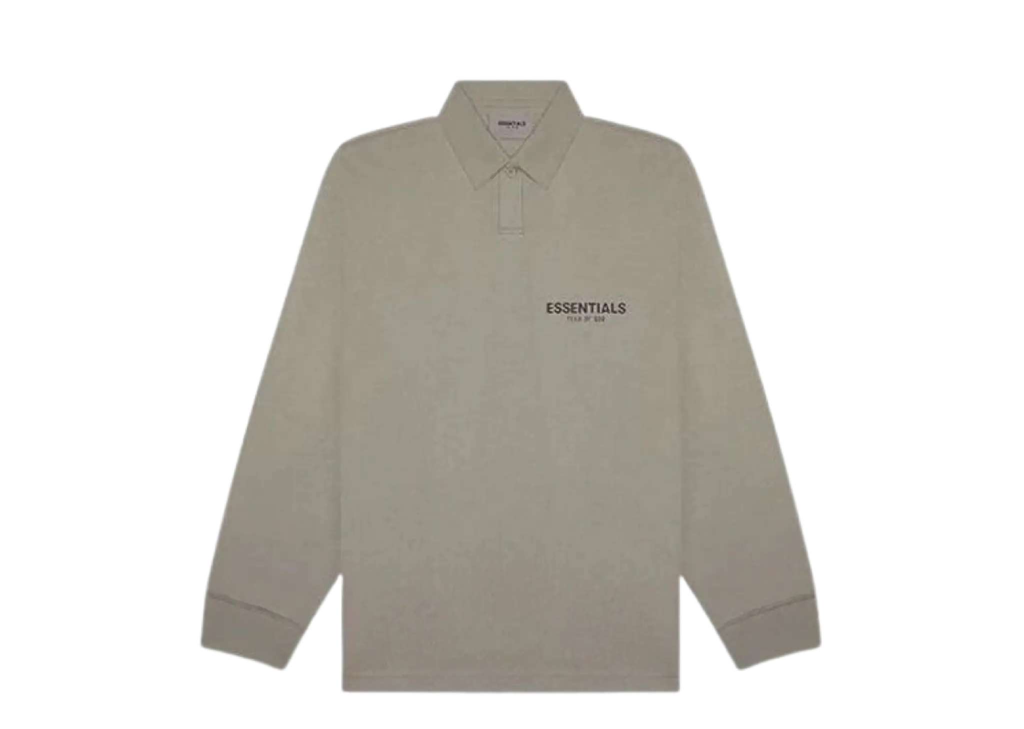Fear of God Essentials FW20 Long Sleeve Polo Shirt Taupe