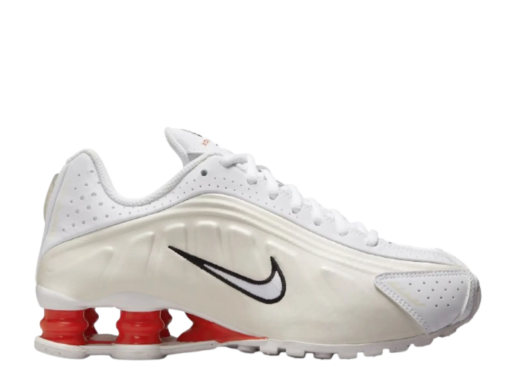 Nike Shox R4 White Phantom Picante Red (Grade School)