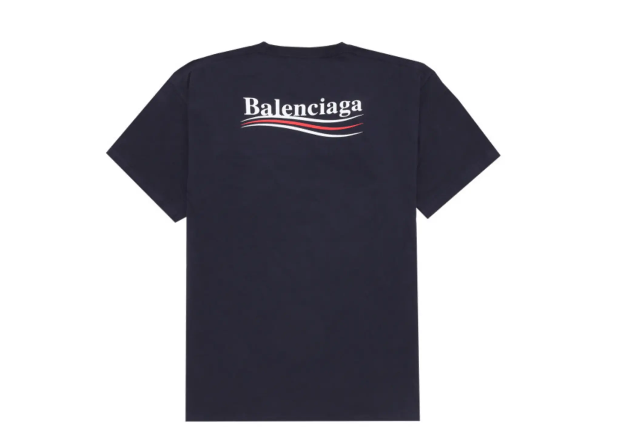 Balenciaga Political Logo T Shirt Navy - photo 2