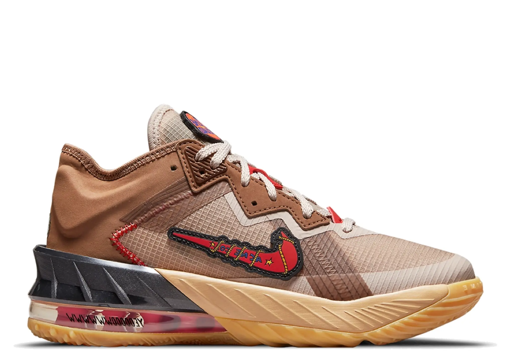 Nike Lebron 18 Low Wile E. vs Roadrunner Space Jam (Grade School)