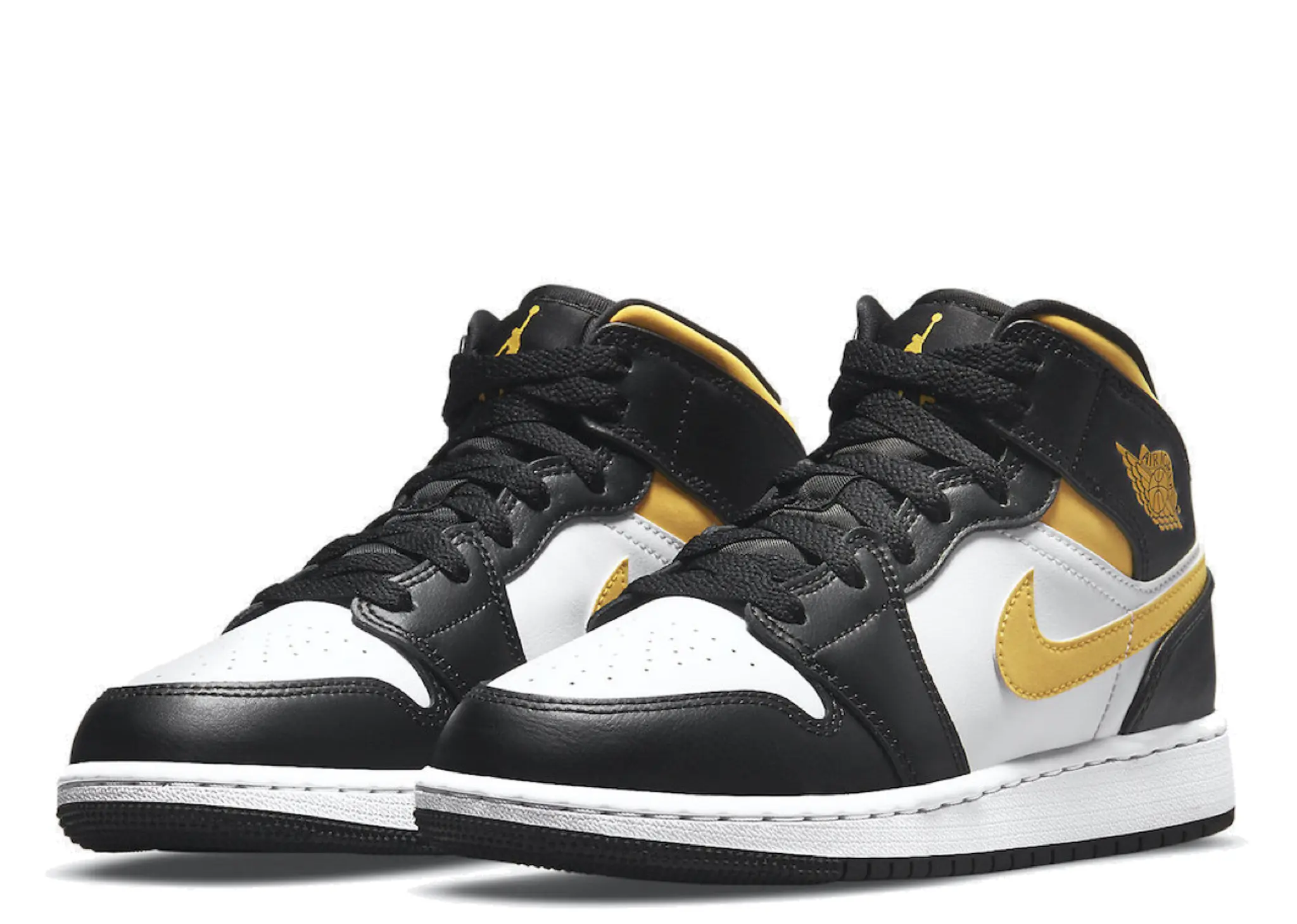 Air Jordan 1 Mid White Pollen Black (Grade School) - photo 2