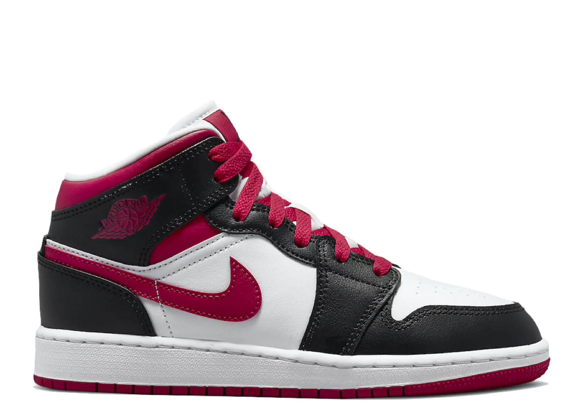 Air Jordan 1 Mid White Very Berry (Grade School)