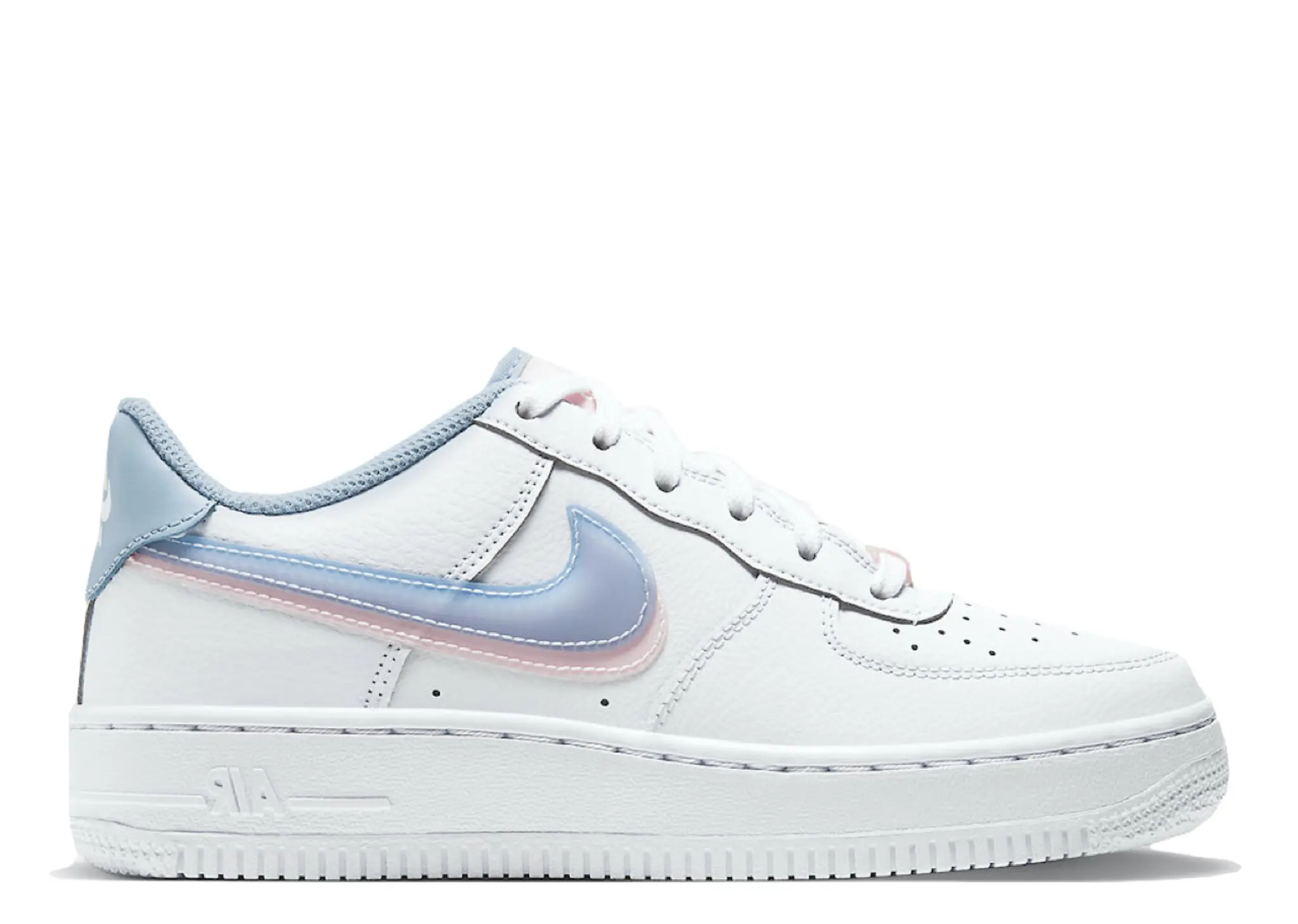 Nike Air Force 1 Low LV8 Double Swoosh Light Armory Blue (Grade School)