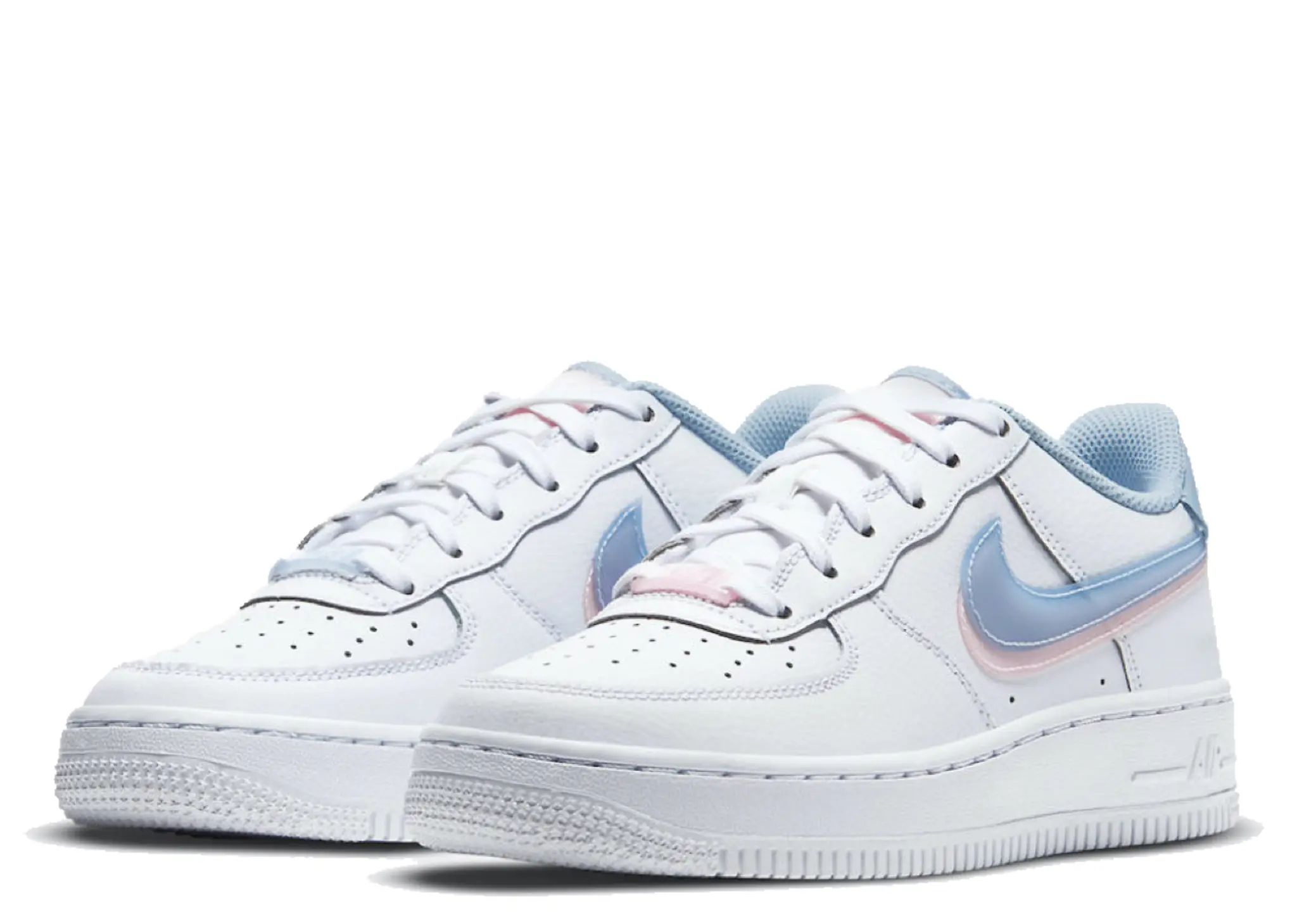 Nike Air Force 1 Low LV8 Double Swoosh Light Armory Blue (Grade School) - photo 2