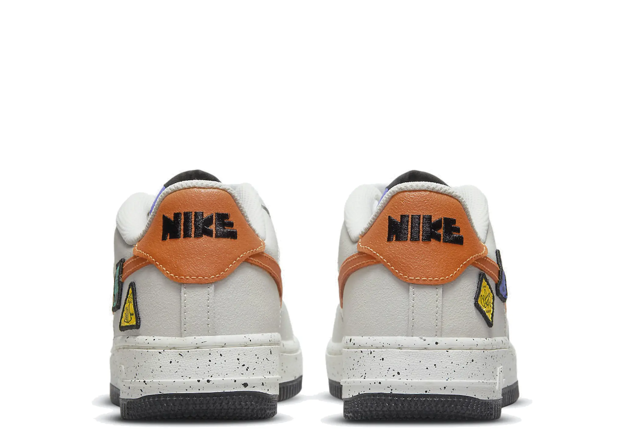 Nike Air Force 1 Low Light Bone Sail Starfish Orange (Grade School) - photo 3