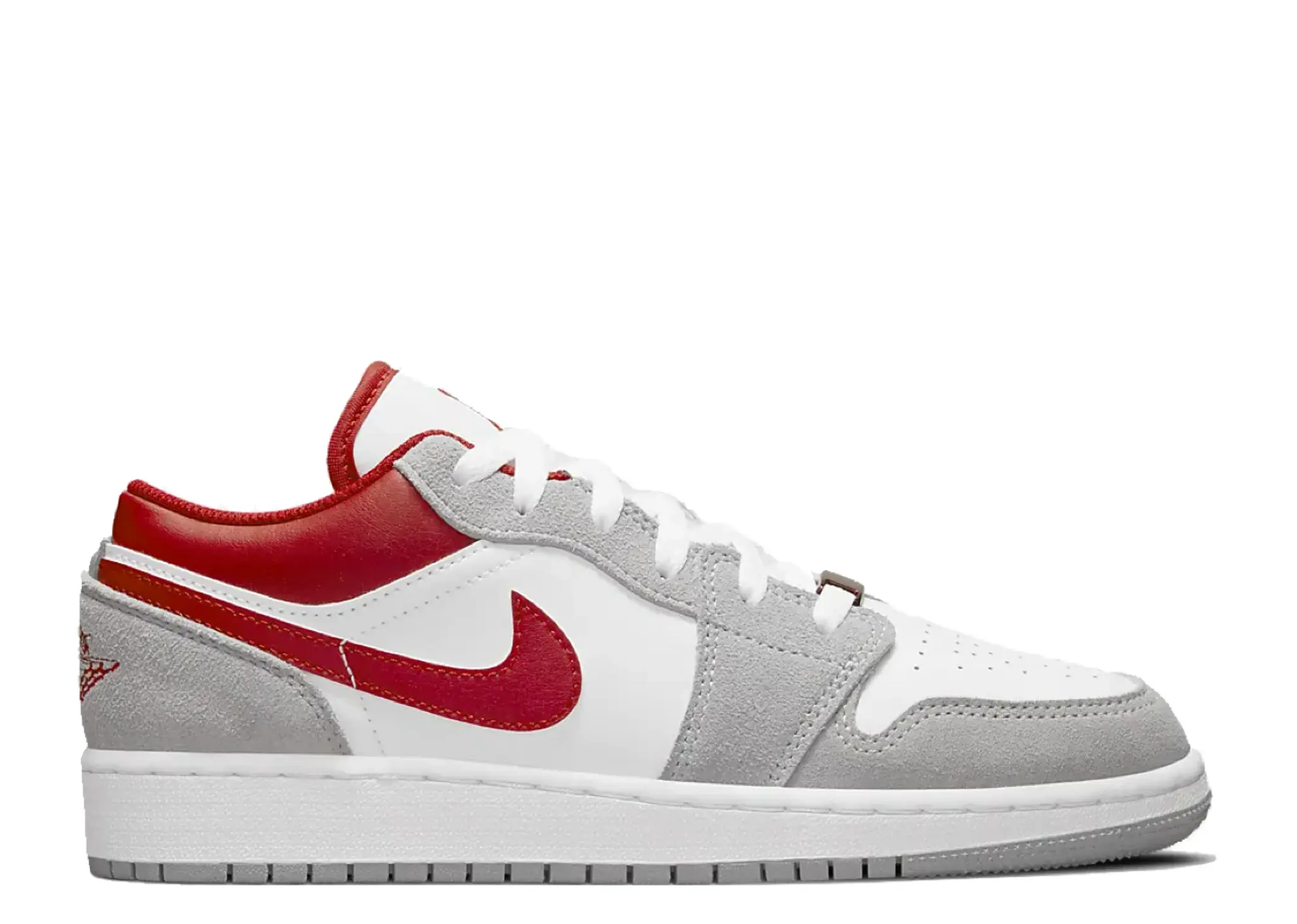 Air Jordan 1 Low SE Smoke Grey Gym Red (Grade School)