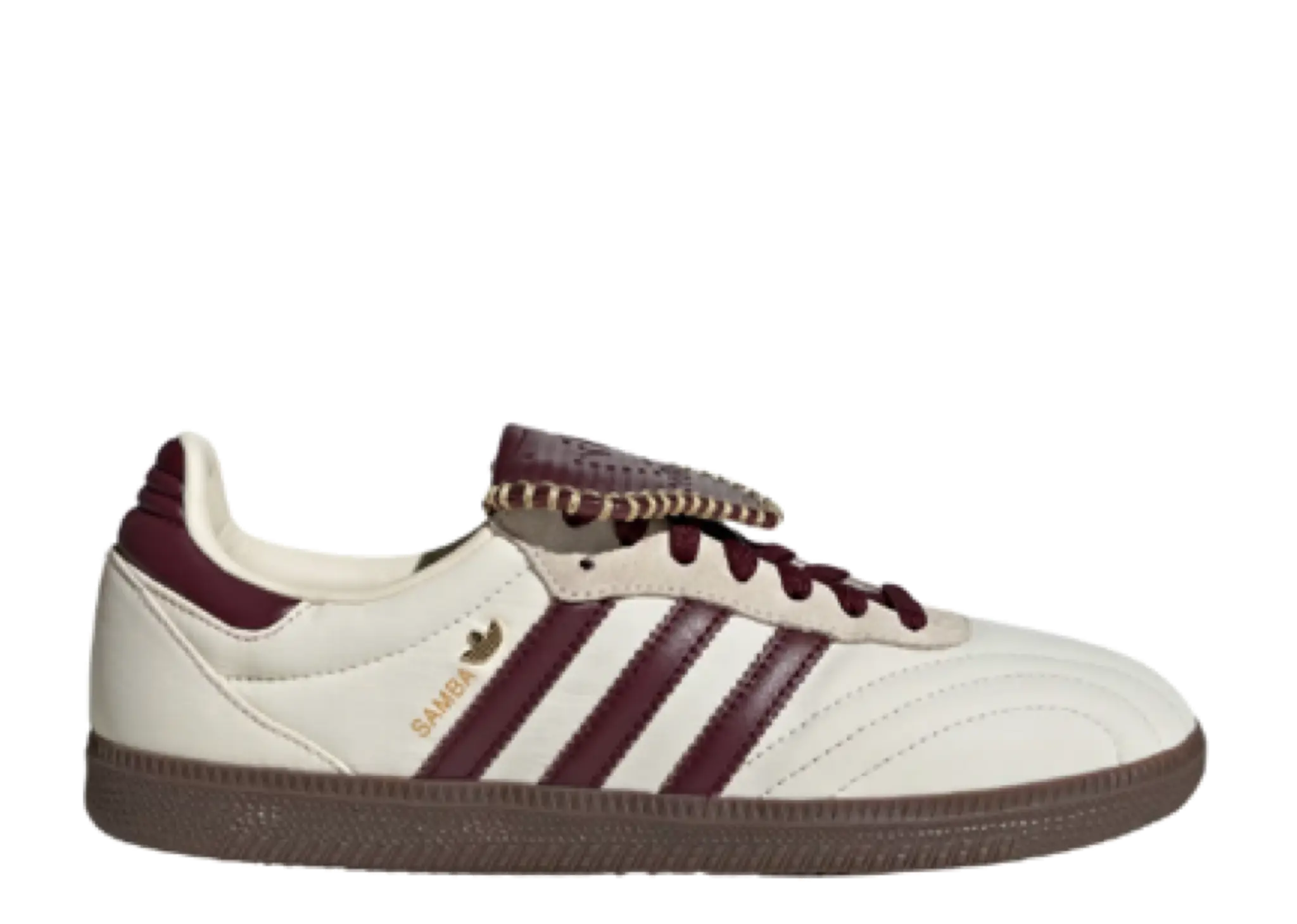 Adidas Samba LT Cream White Maroon Gold Metallic (Women's)