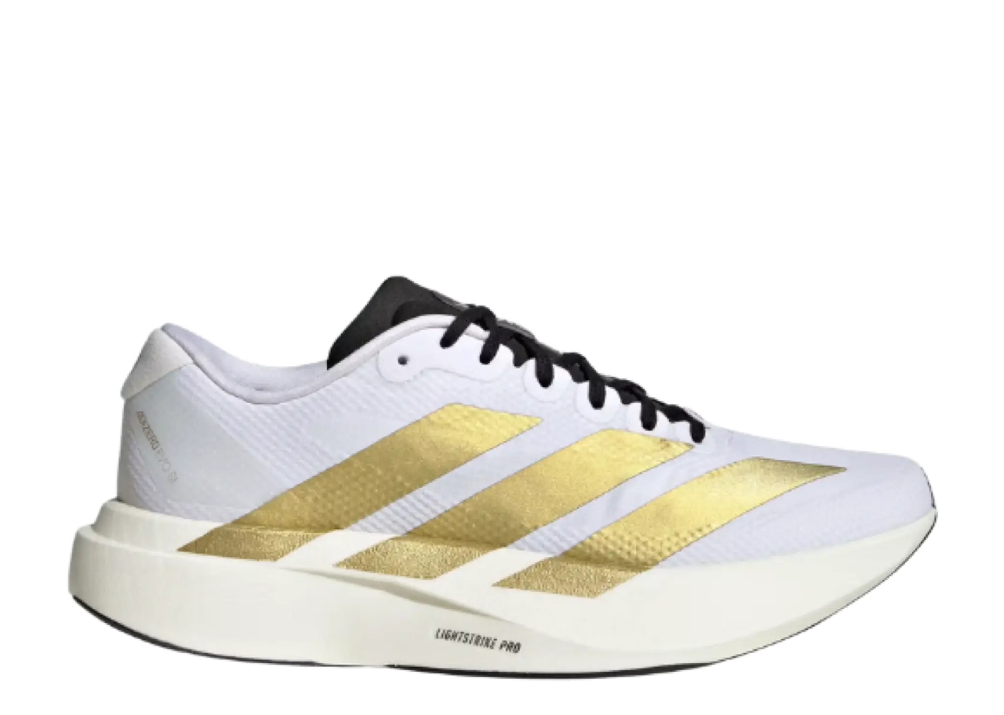 Adidas Adizero Evo SL Woven Cloud White Matte Gold Core Black (Women's)