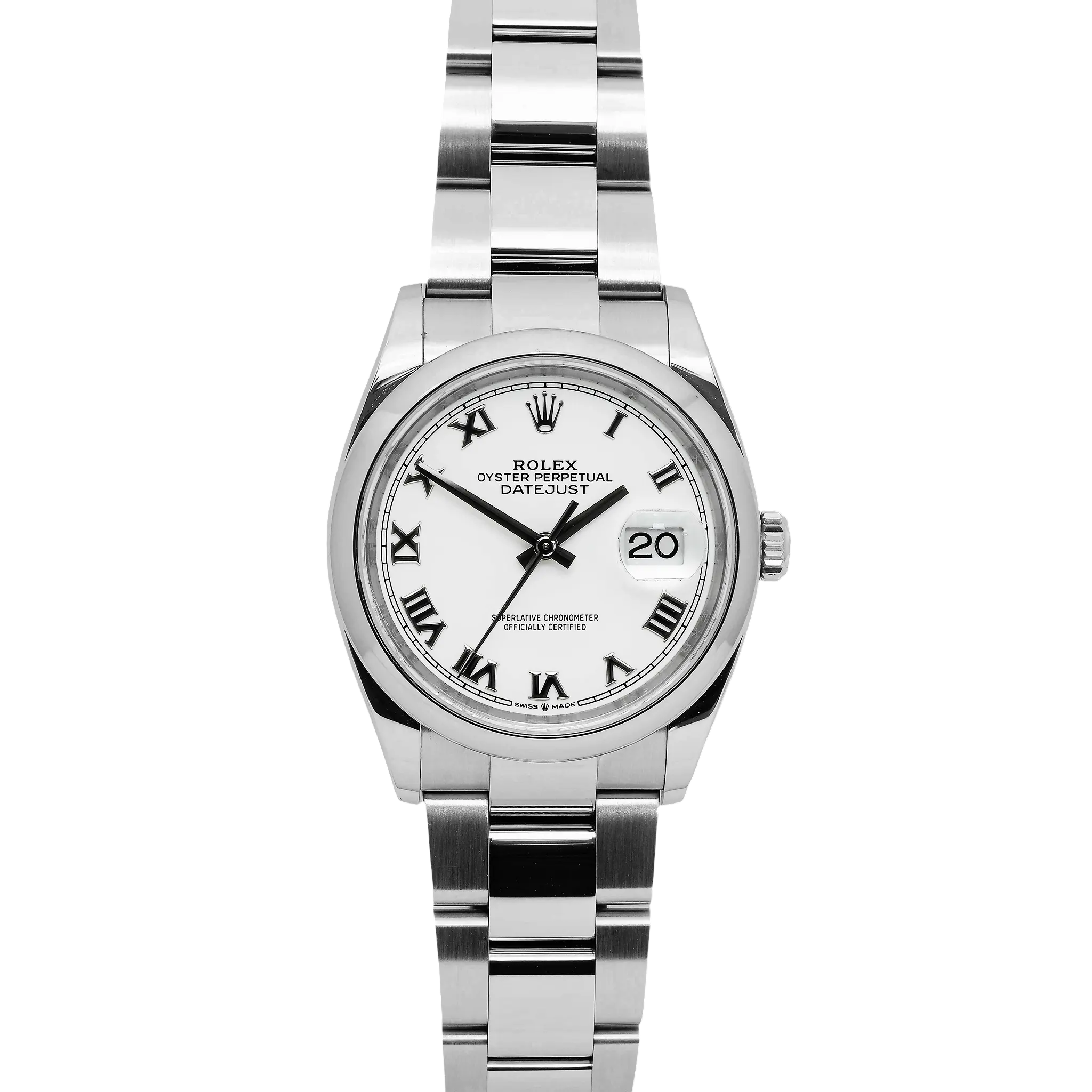 Rolex Datejust White Roman 36mm Ref : 126200