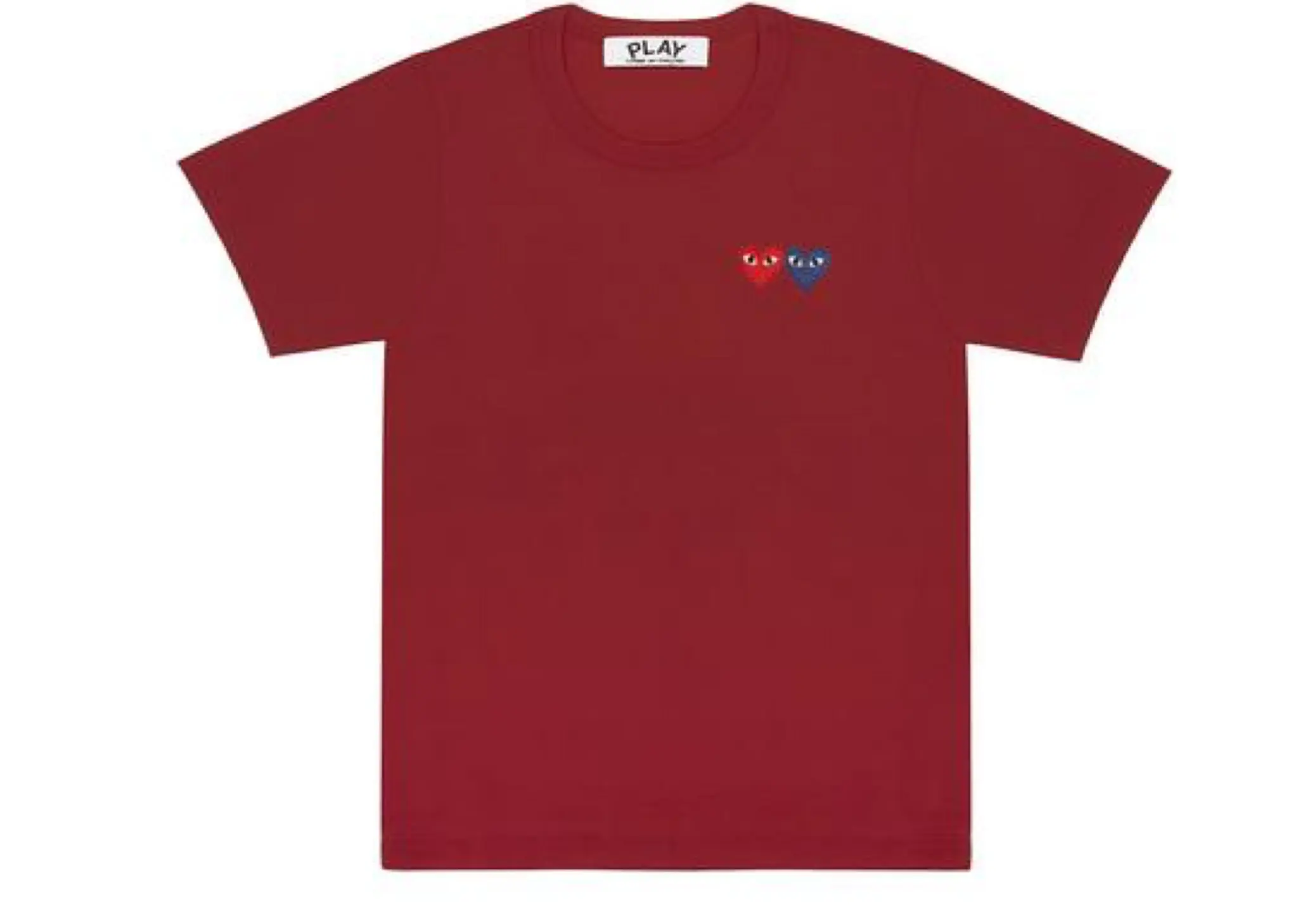 Men's CDG Play T-Shirt with Double Heart