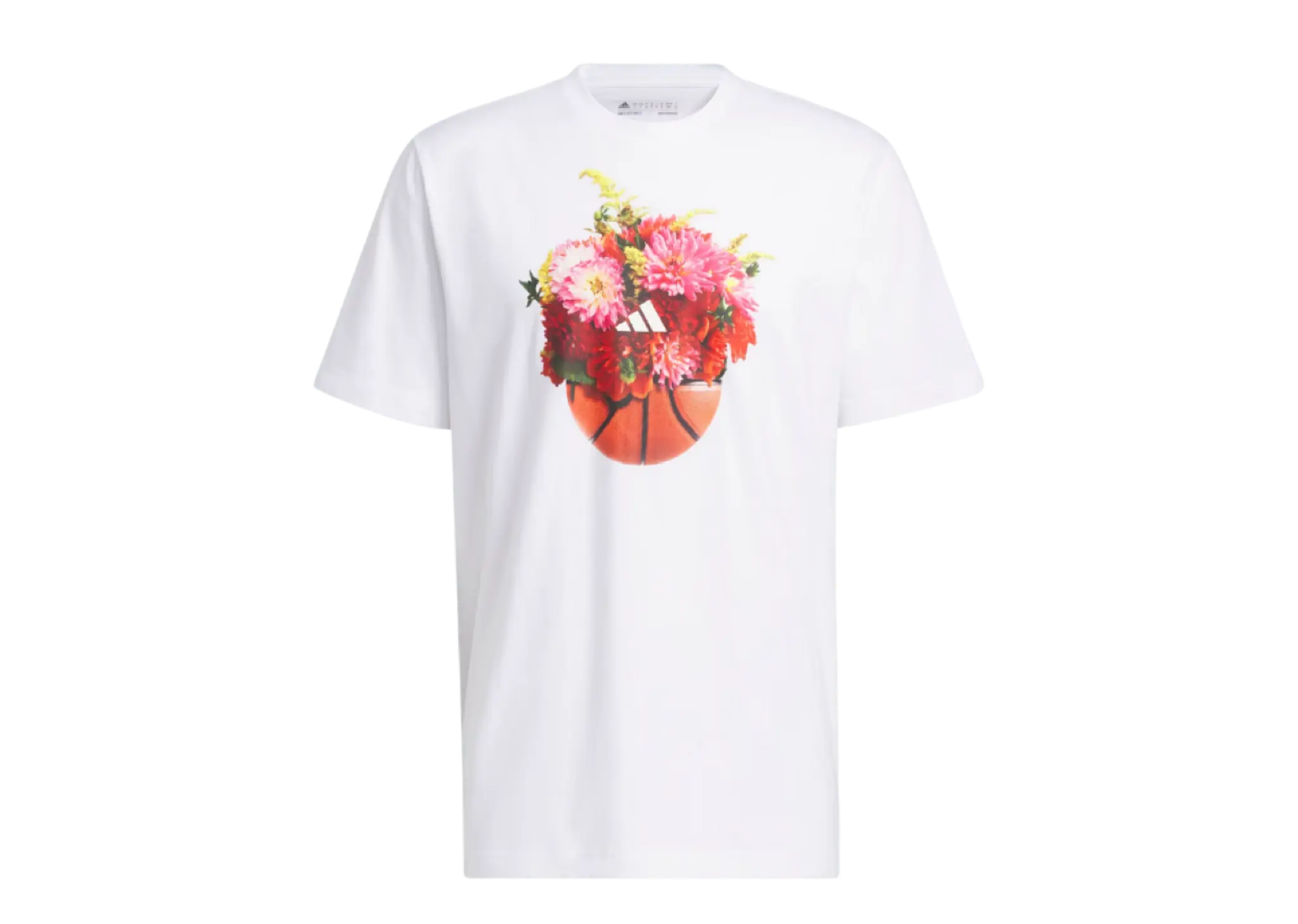 Adidas Floral Hoops Graphic Tee White