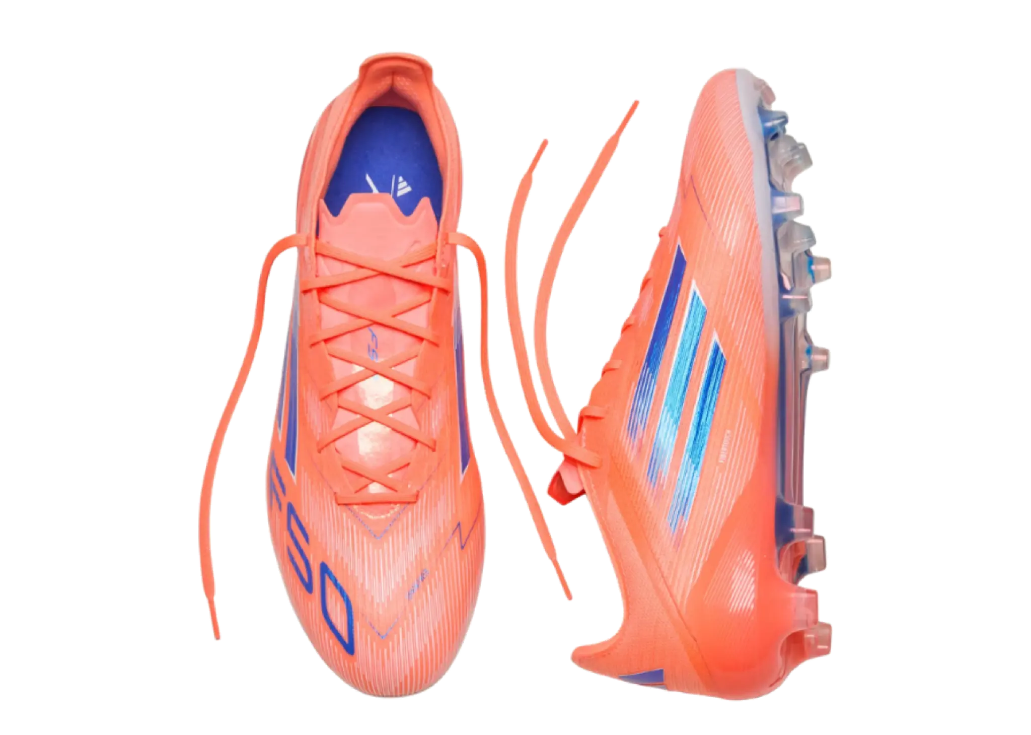 Adidas F50 Elite FG Cleats Beam Orange Lucid Blue Cloud White - photo 3