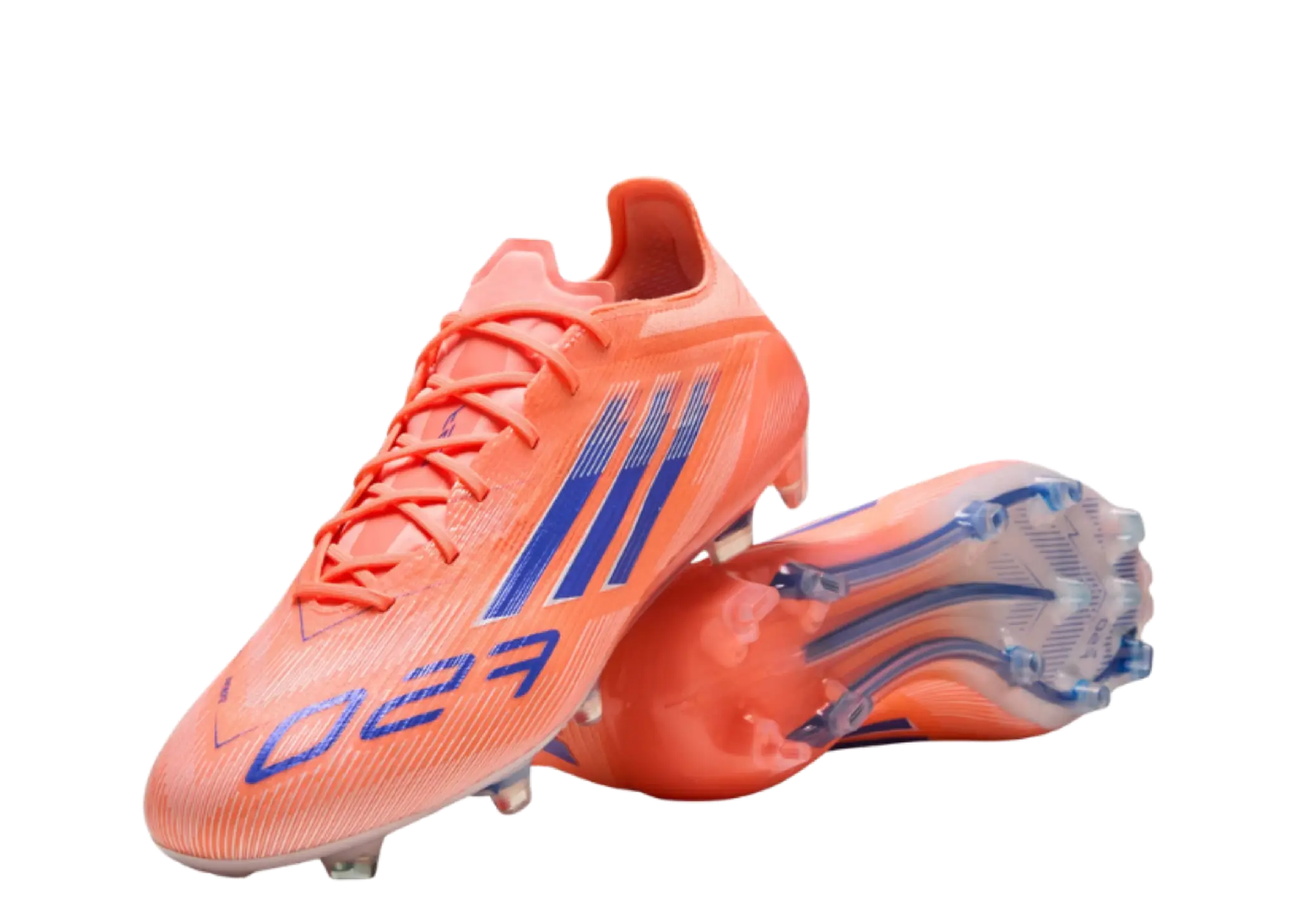 Adidas F50 Elite FG Cleats Beam Orange Lucid Blue Cloud White - photo 2